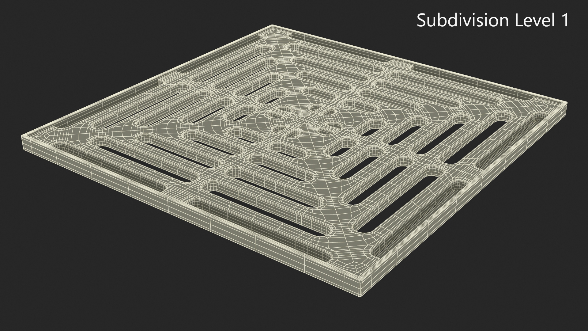 3D model Storm Water Drain Grate Square