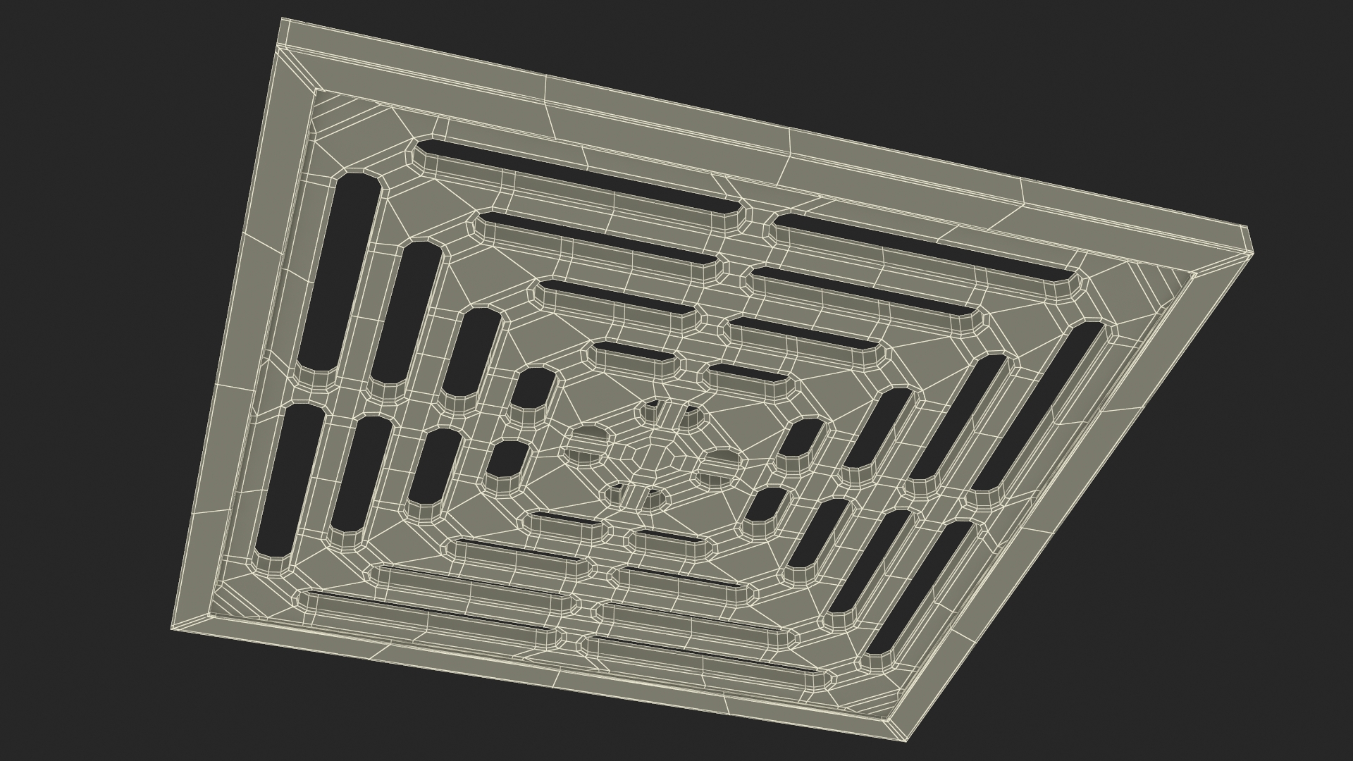 3D model Storm Water Drain Grate Square