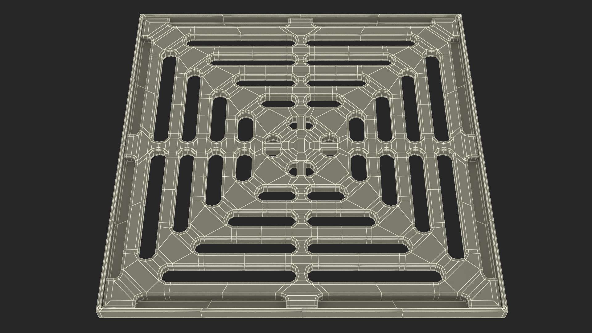 3D model Storm Water Drain Grate Square