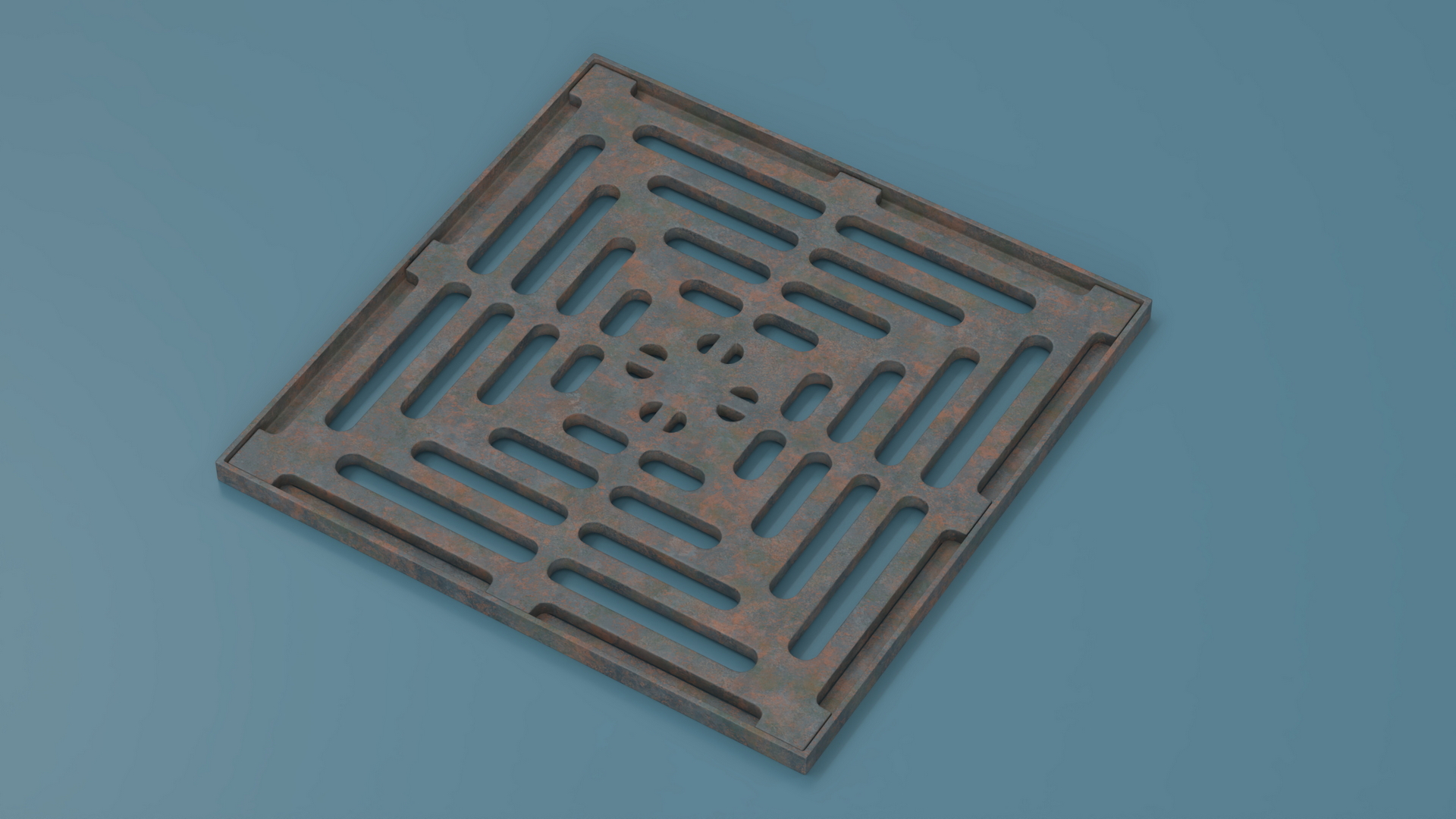 3D model Storm Water Drain Grate Square