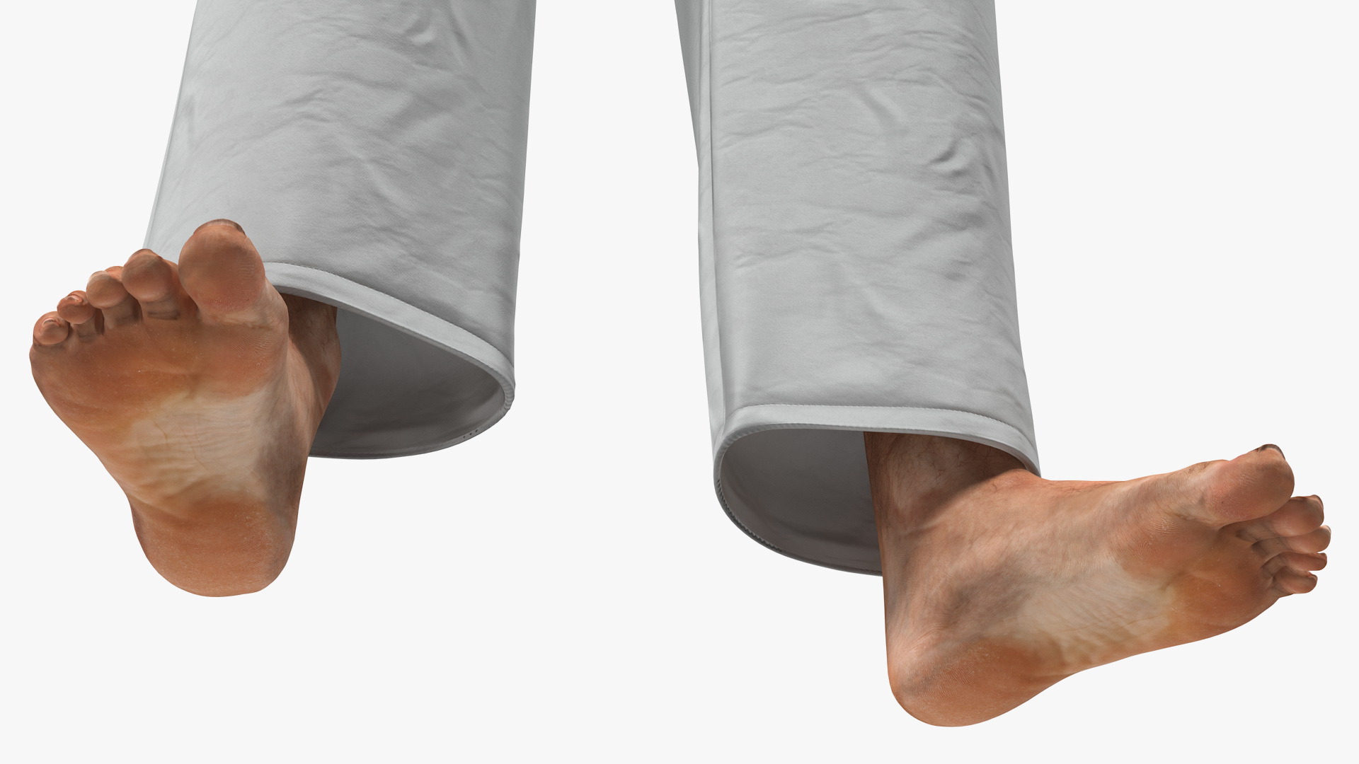 3D model Karate Fighter with Fur Rigged