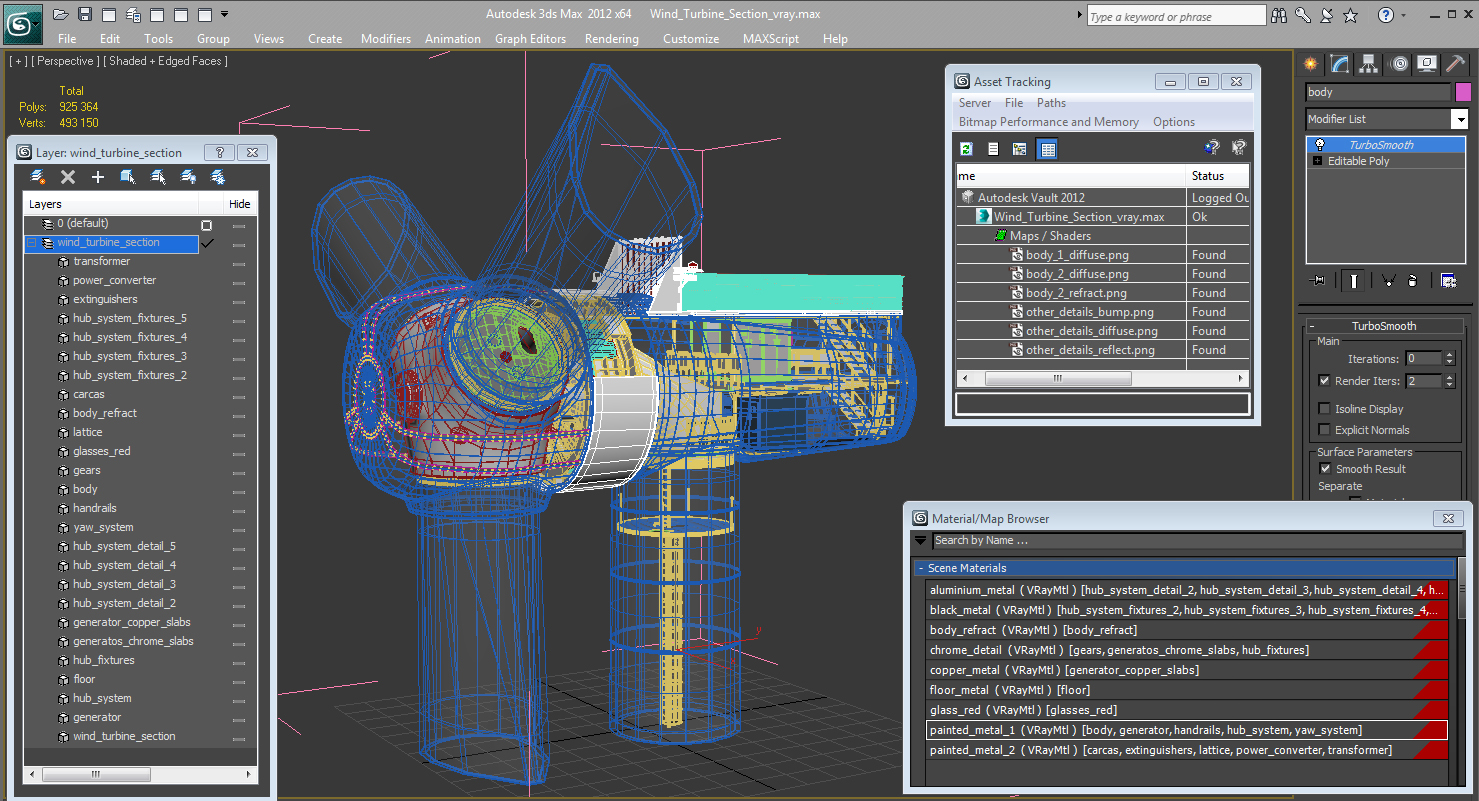 Wind Turbine Inside 3D model
