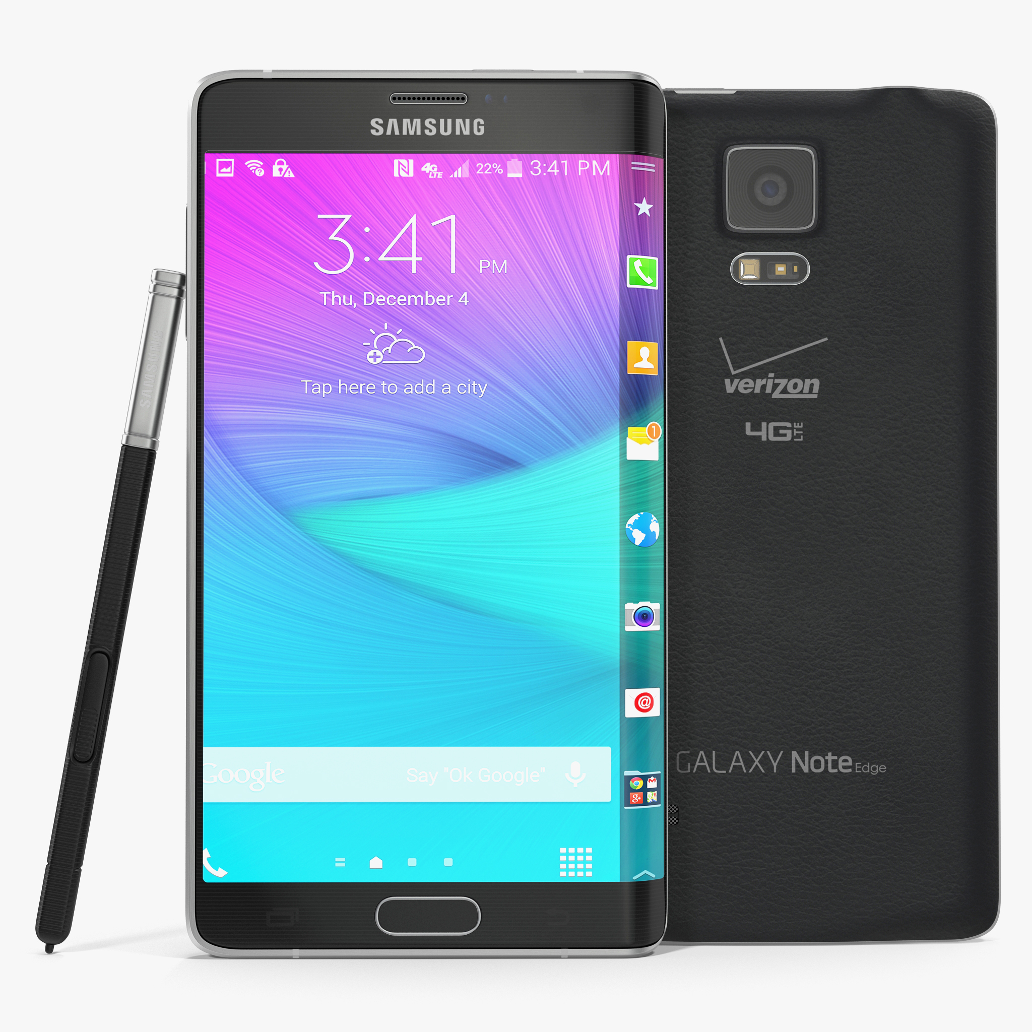 Samsung Galaxy Note Edge 3D Model, view 2