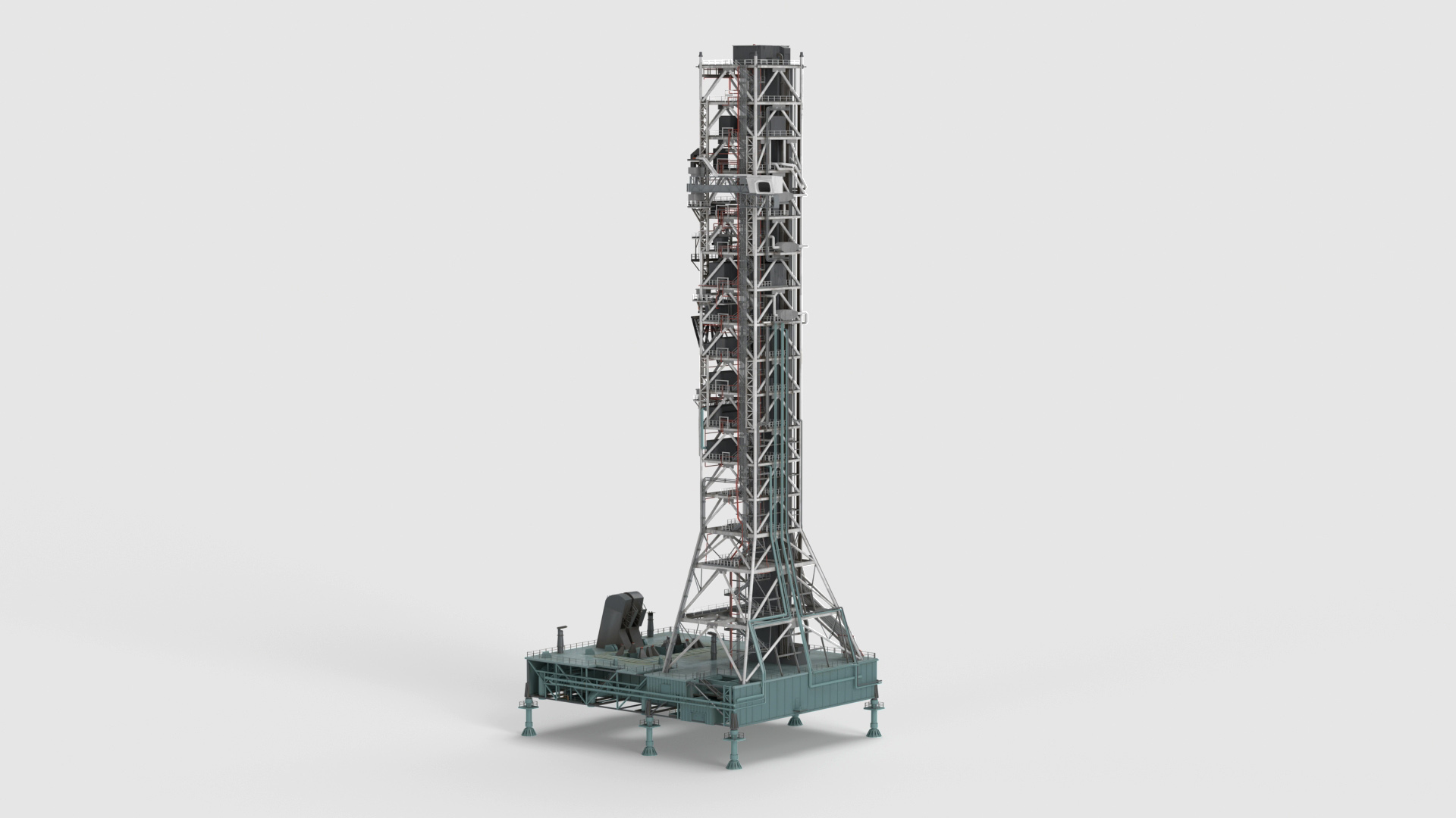 Industrial Launch Tower Platform 3D