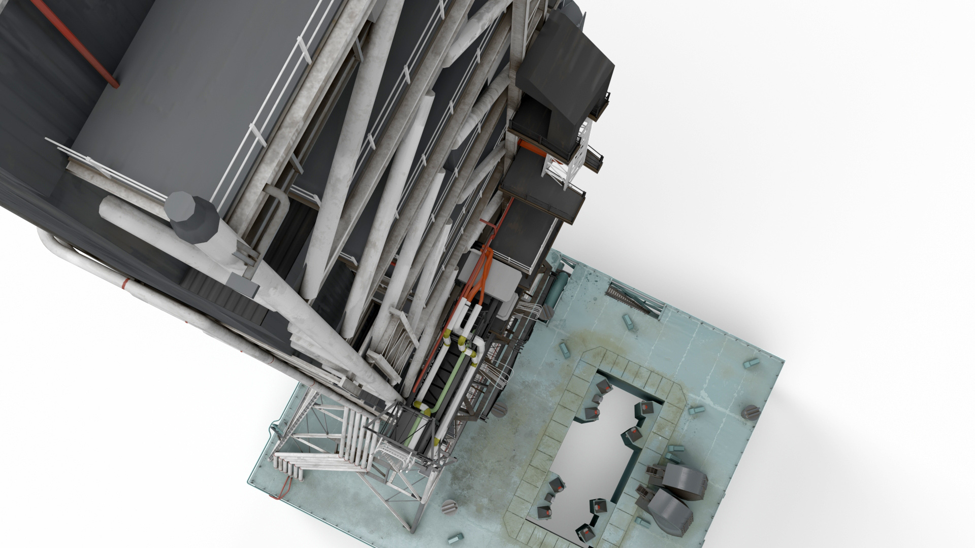 Industrial Launch Tower Platform 3D