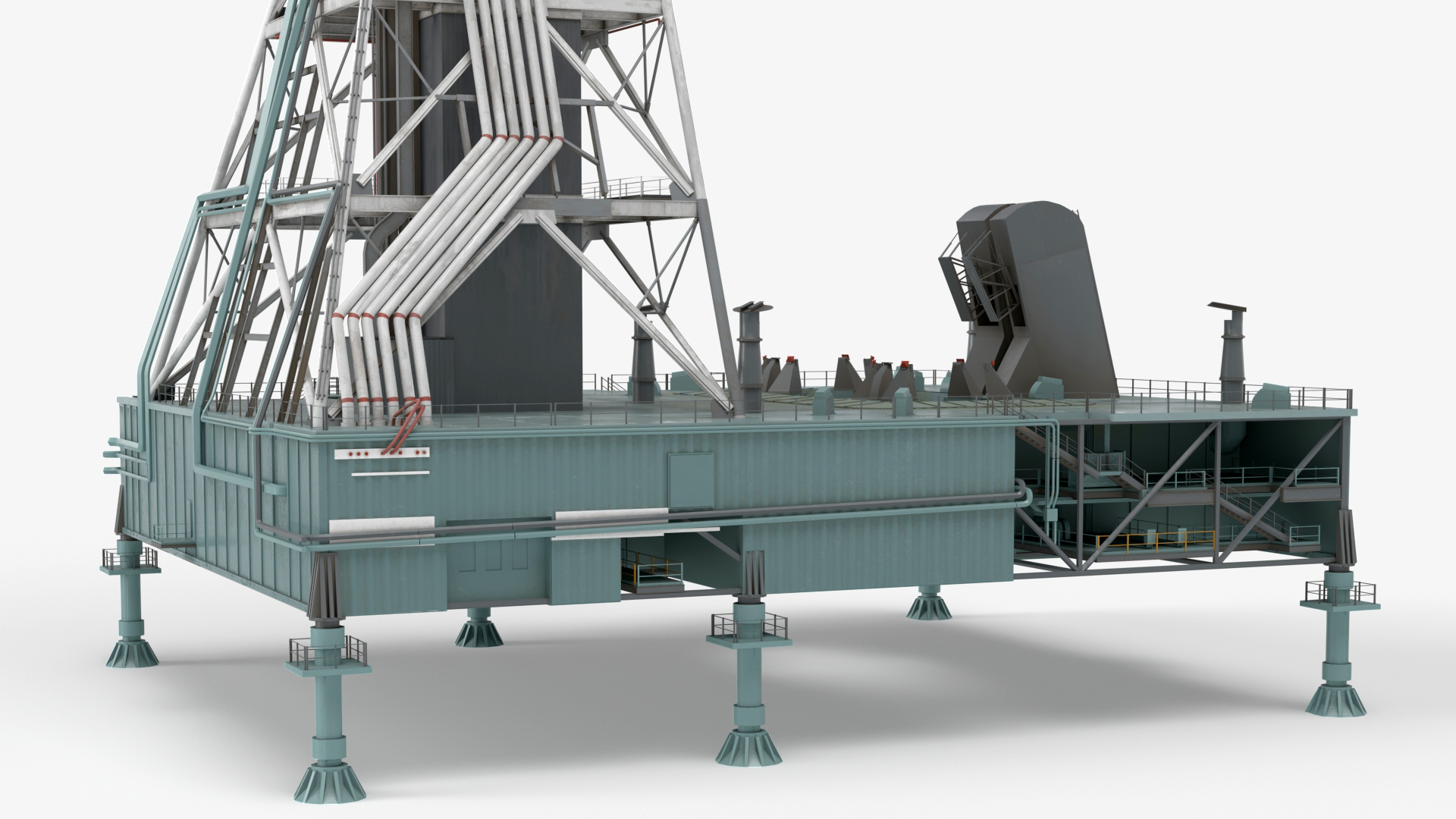 Industrial Launch Tower Platform 3D