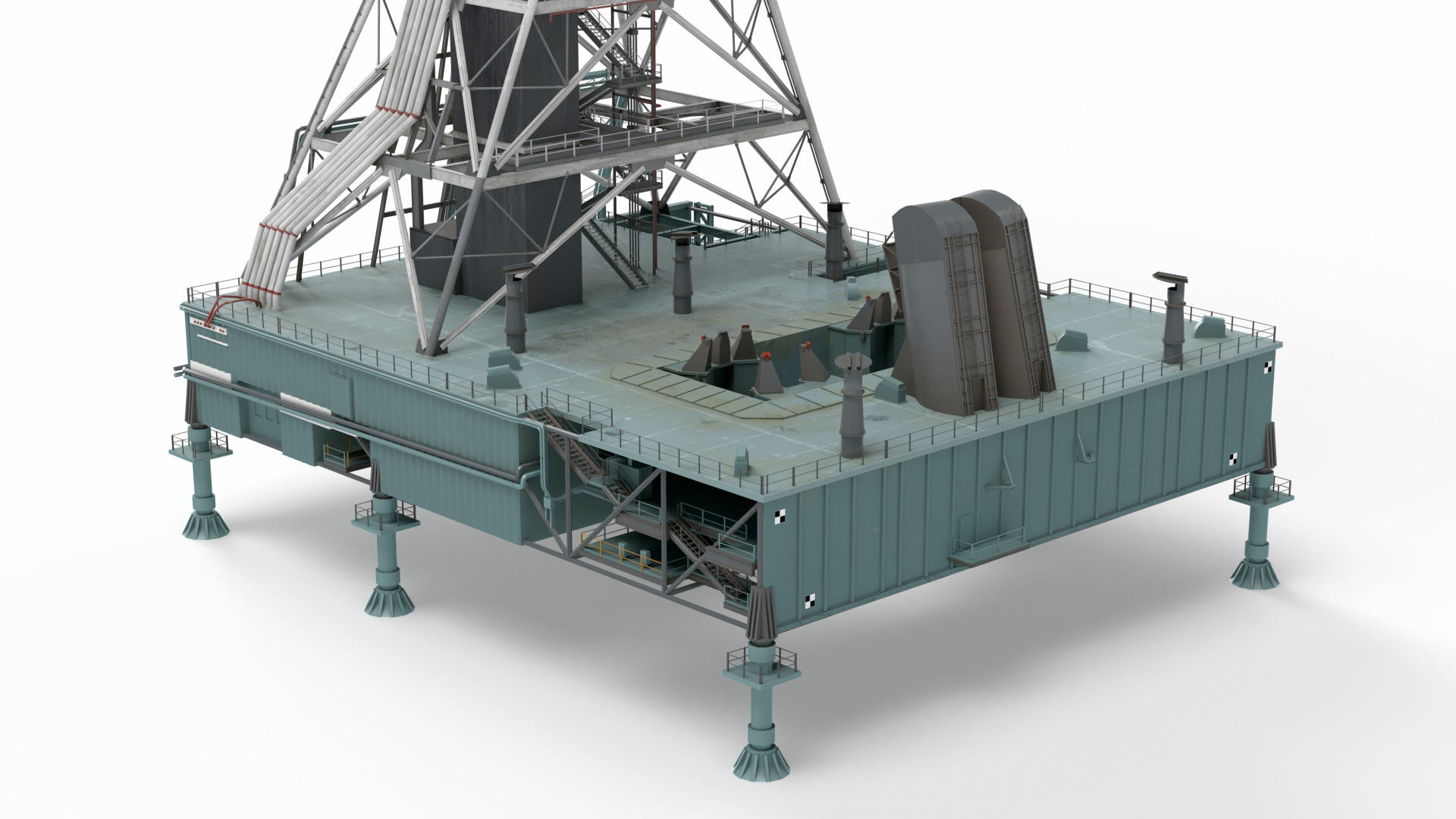 Industrial Launch Tower Platform 3D