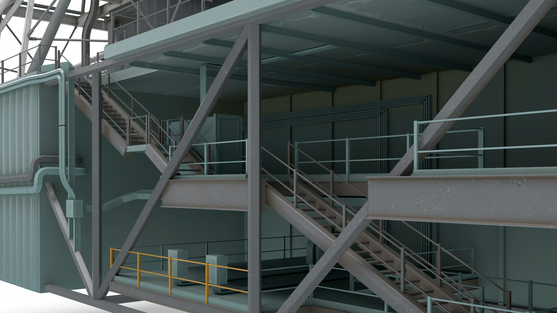 Industrial Launch Tower Platform 3D