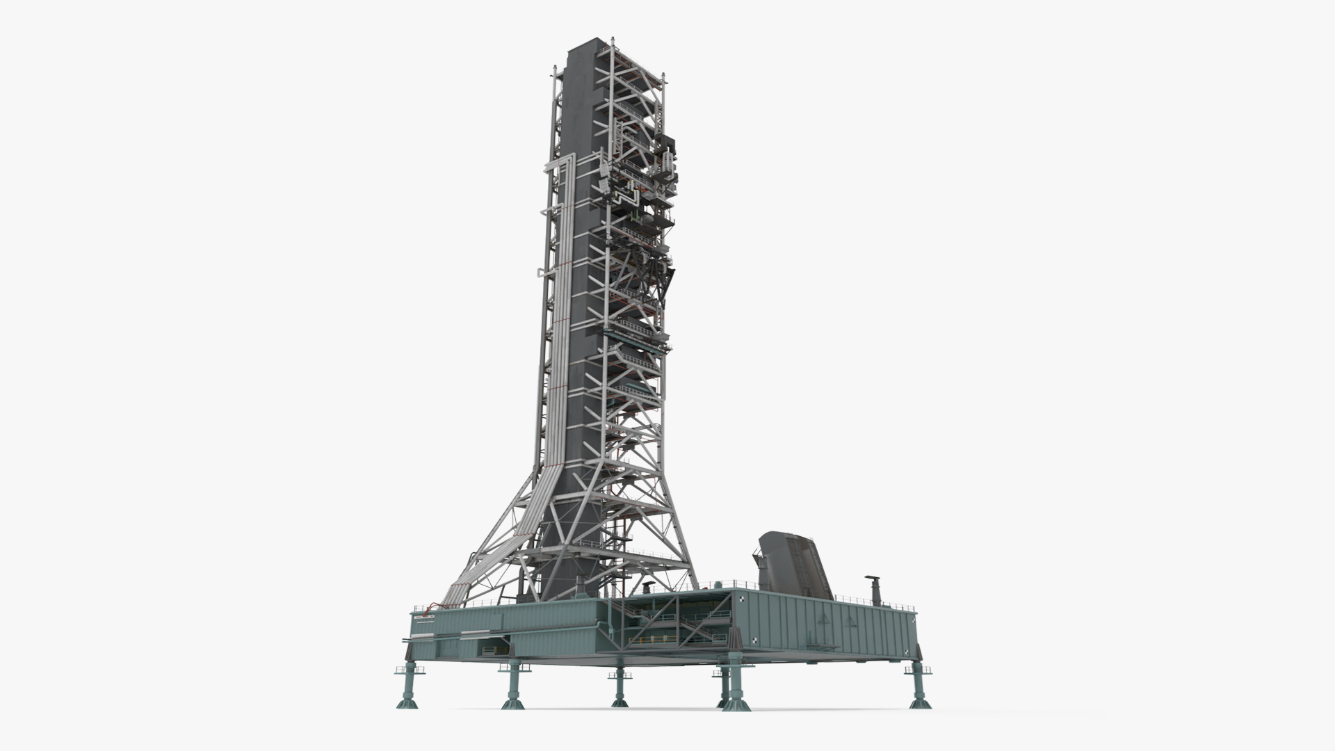 Industrial Launch Tower Platform 3D