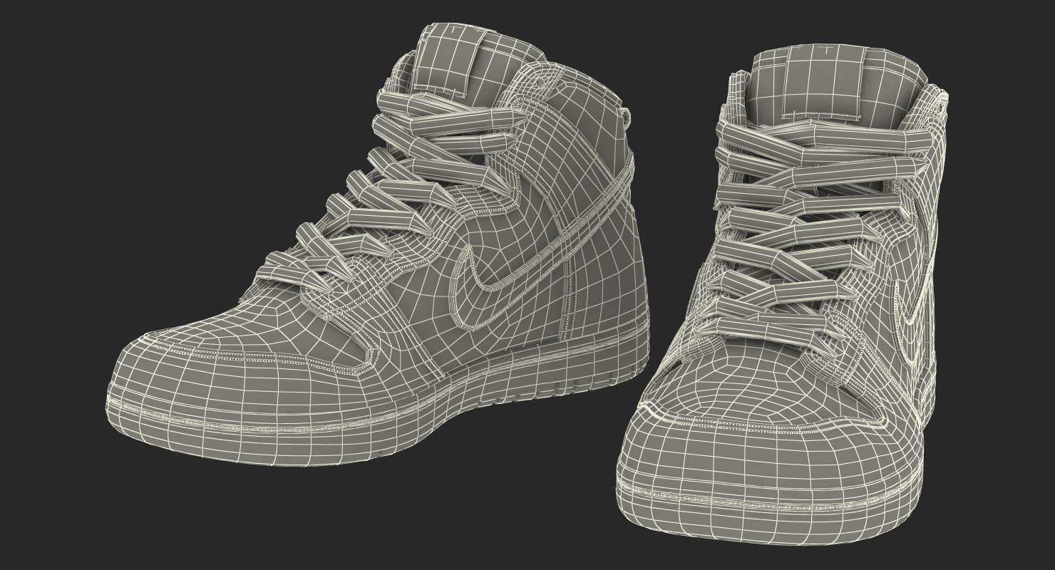 Nike SB Dunk High Pro White 3D
