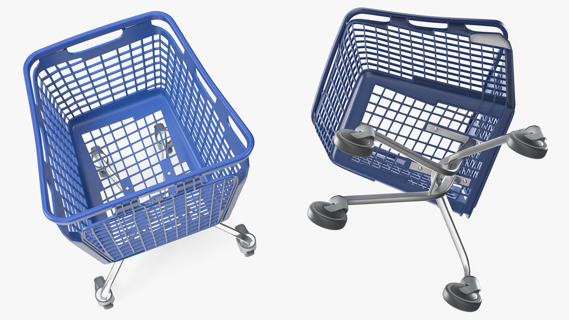 Plastic Shopping Trolley 100L 3D model