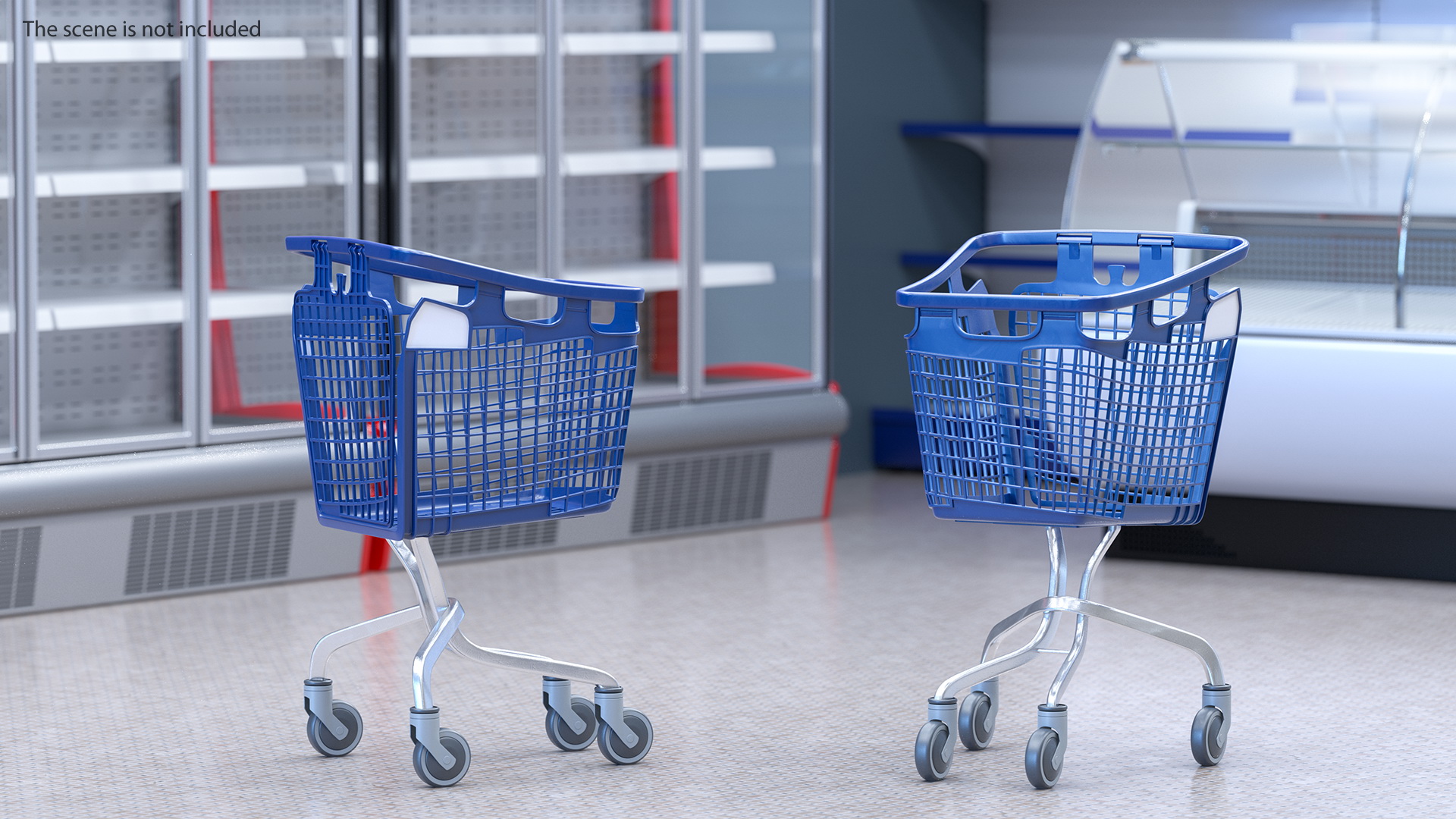 Plastic Shopping Trolley 100L 3D model