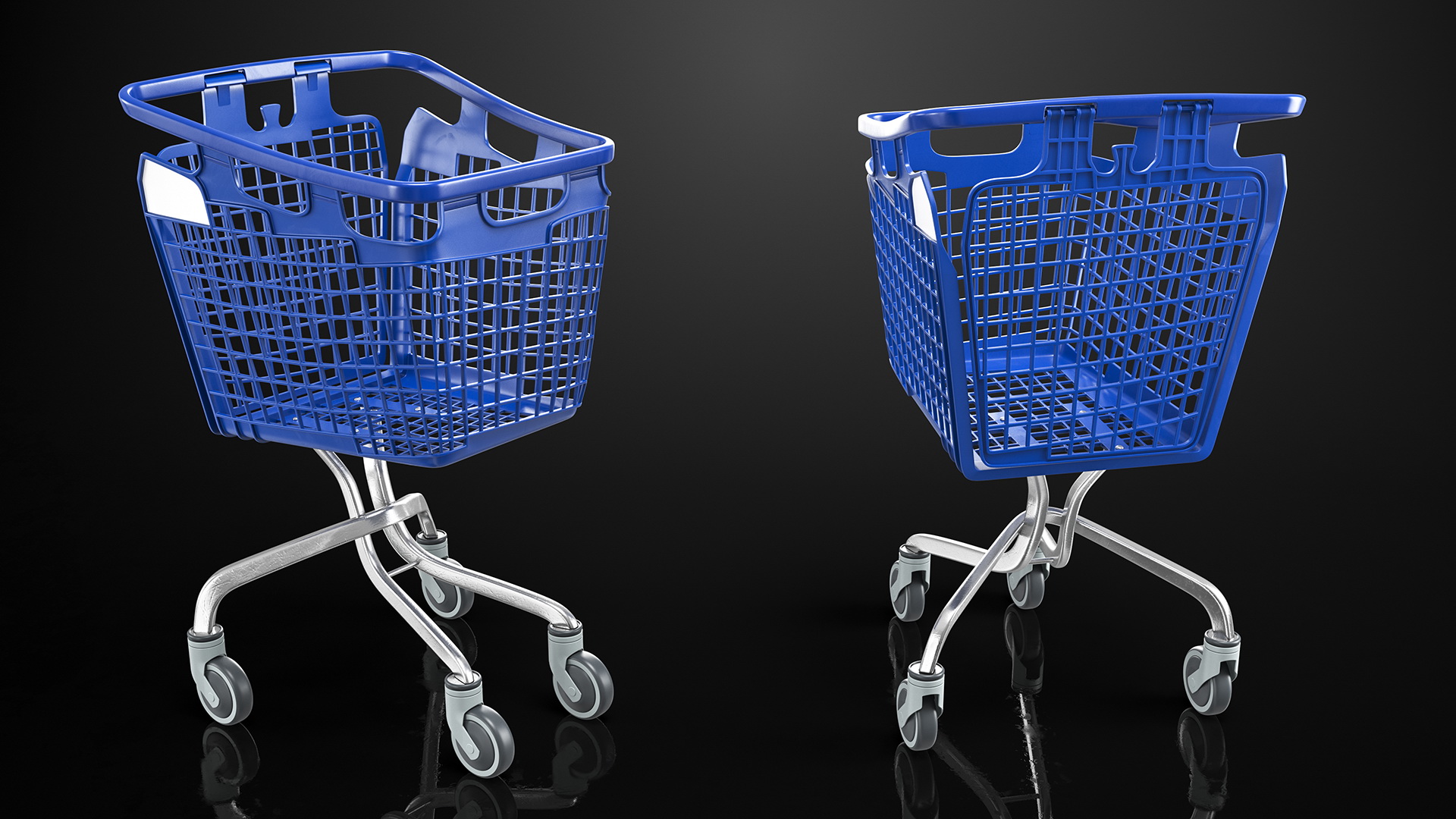 Plastic Shopping Trolley 100L 3D model