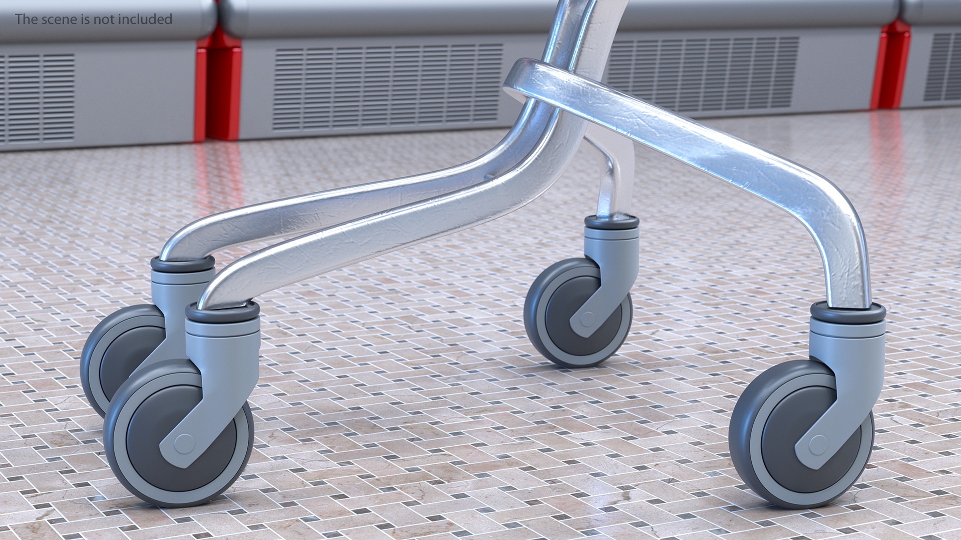 Plastic Shopping Trolley 100L 3D model