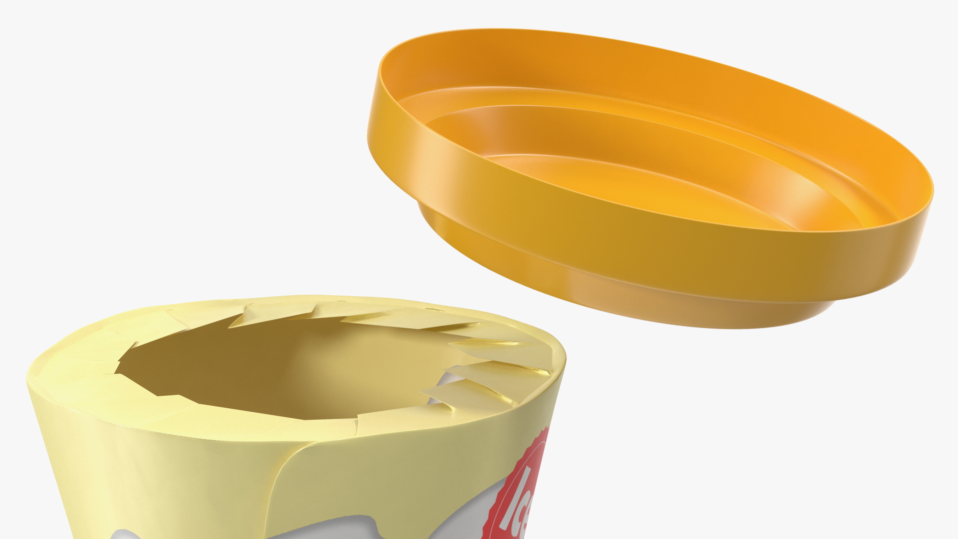 3D Cone Ice Cream with Cap Mockup Vanilla model