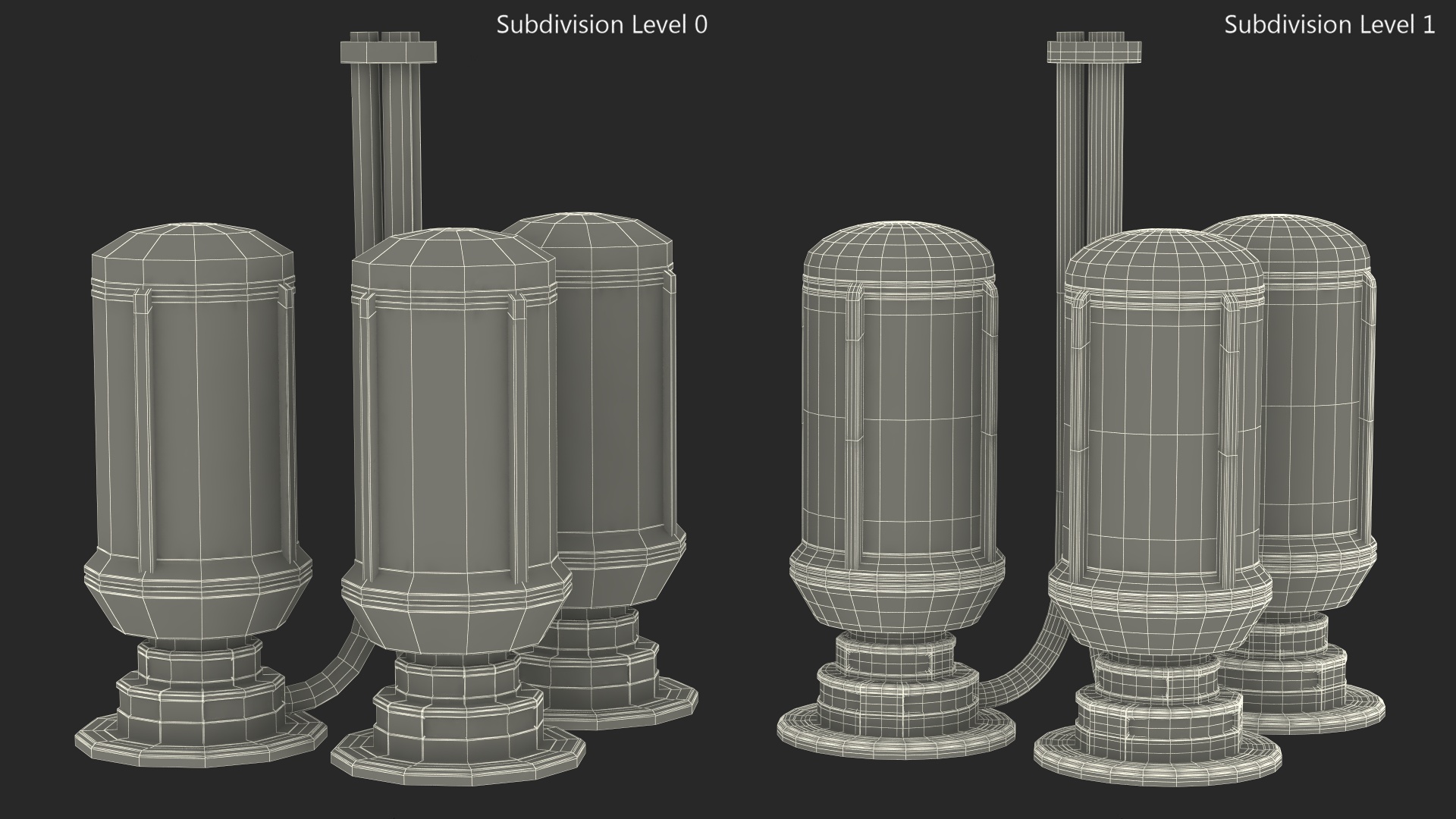 3D Industrial Gas Storage Tanks model