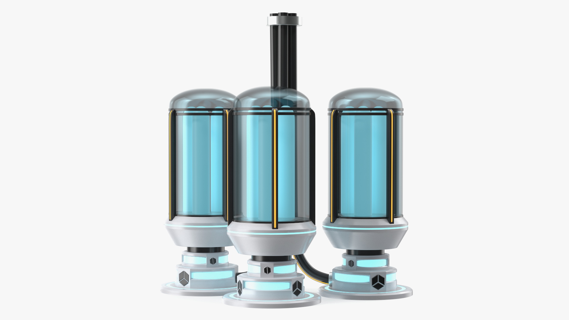 3D Industrial Gas Storage Tanks model