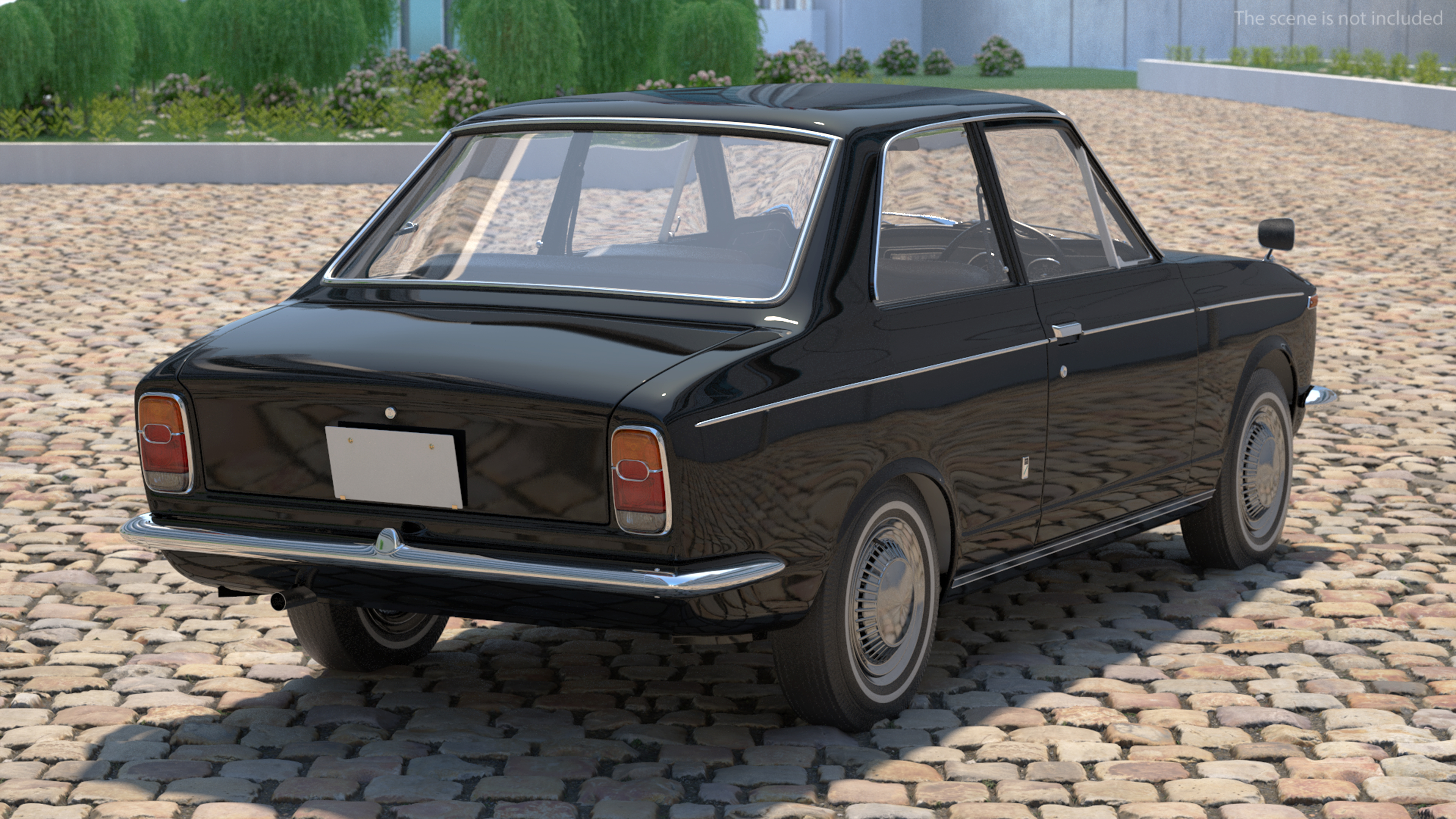 3D Japanese Classic Car Black