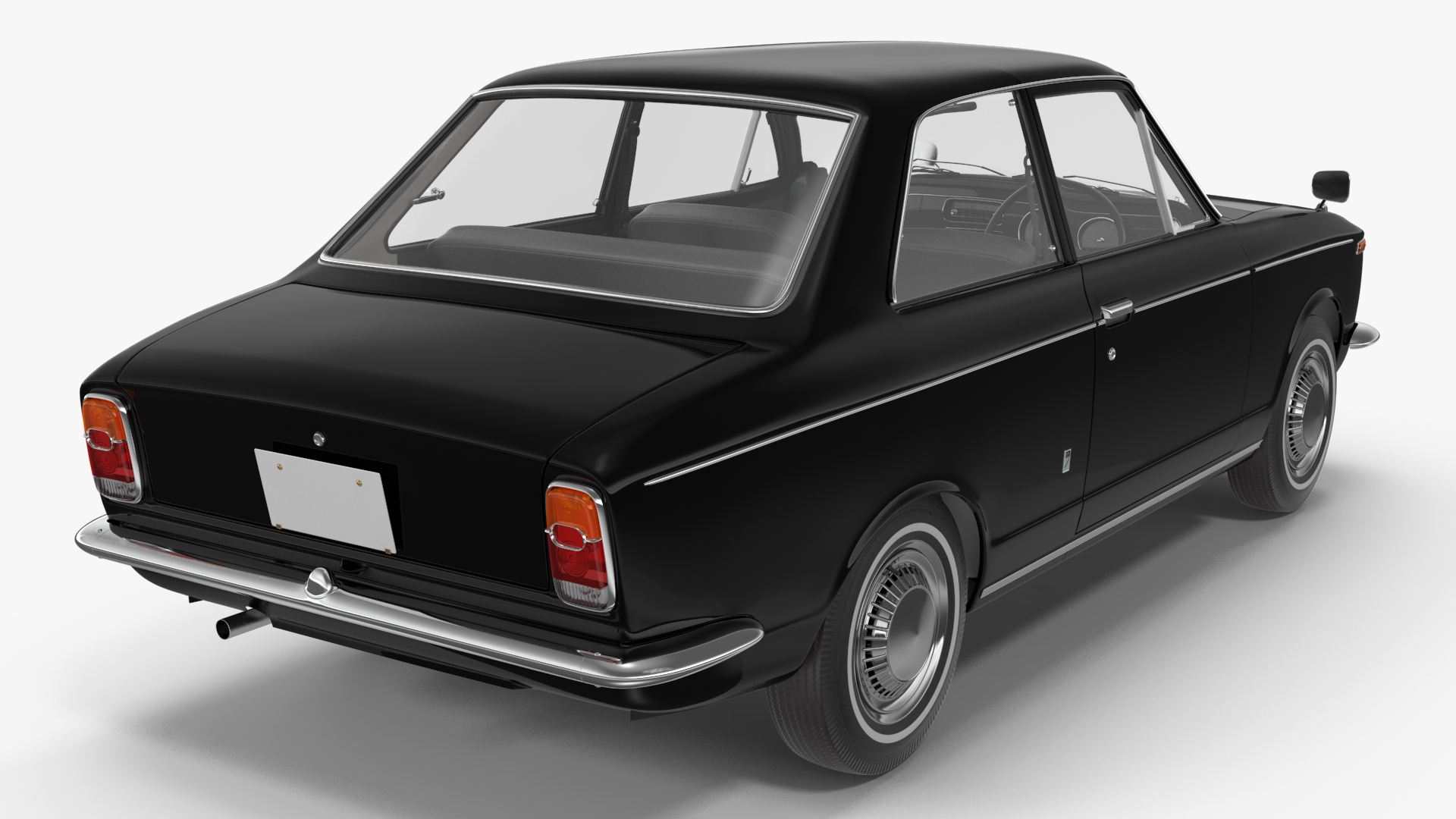 3D Japanese Classic Car Black