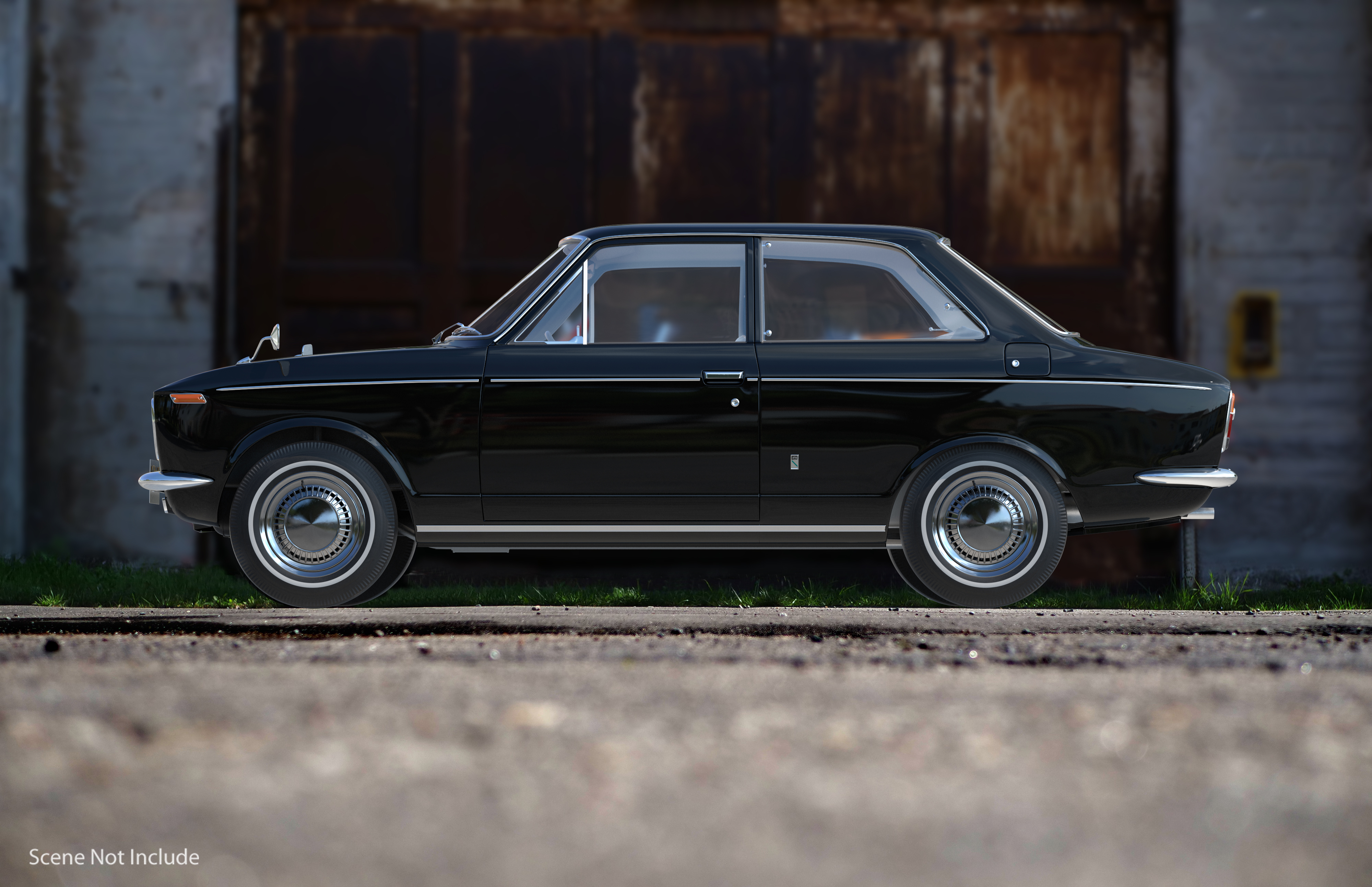 3D Japanese Classic Car Black