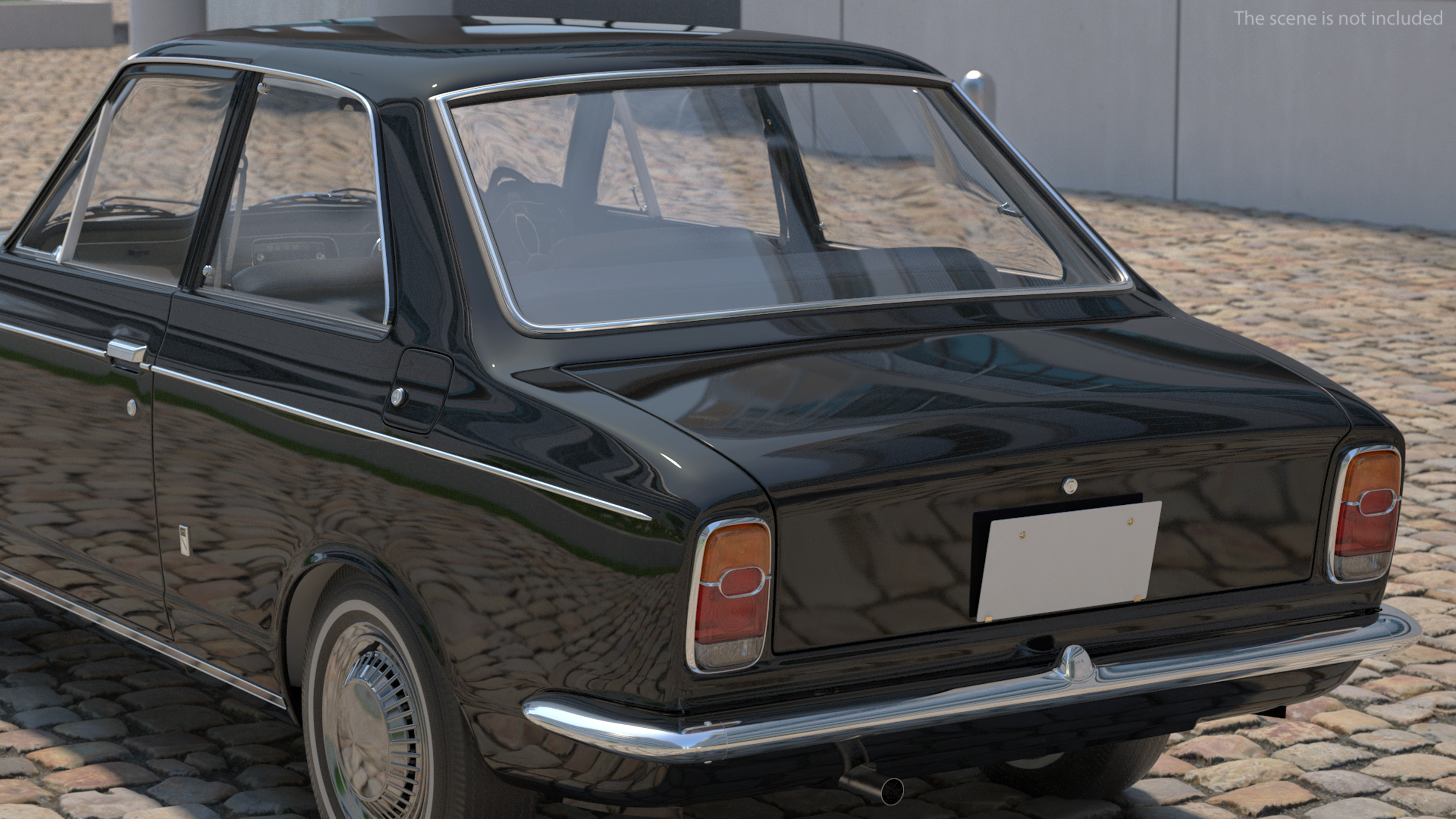 3D Japanese Classic Car Black