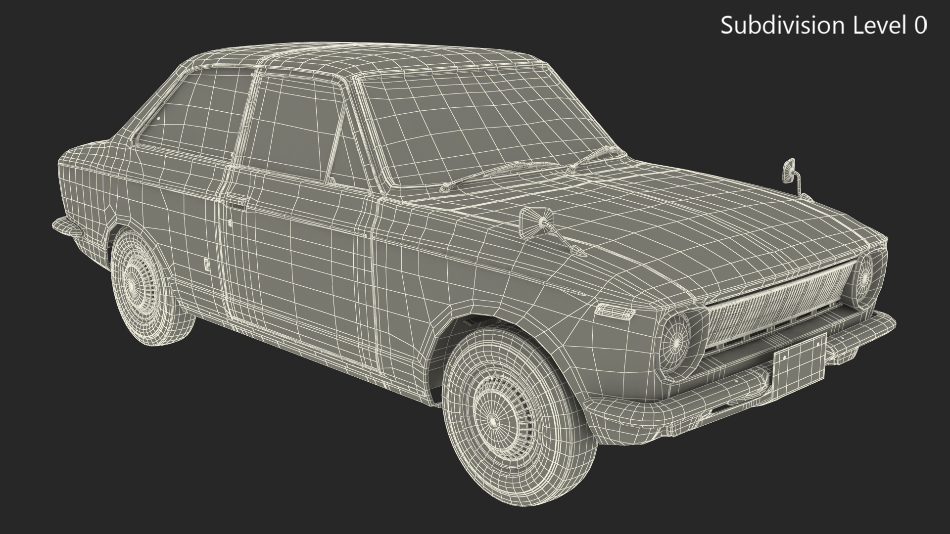 3D Japanese Classic Car Black