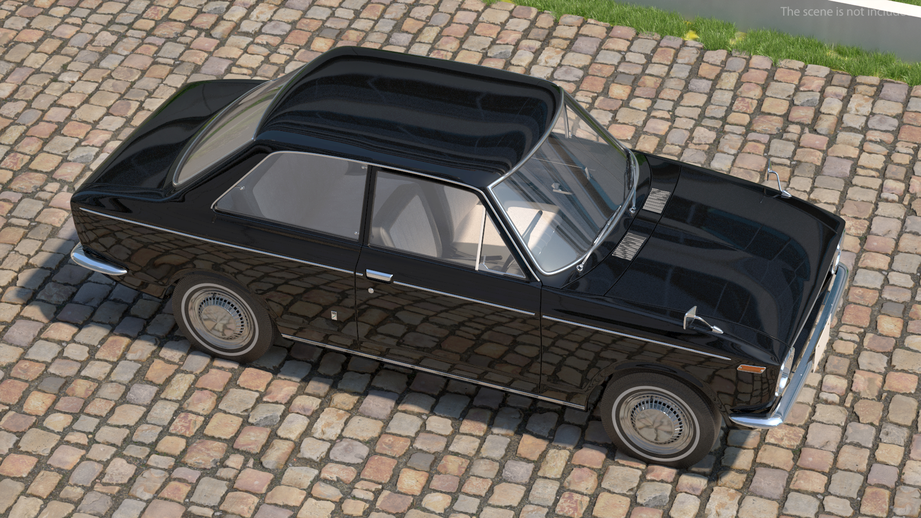 3D Japanese Classic Car Black