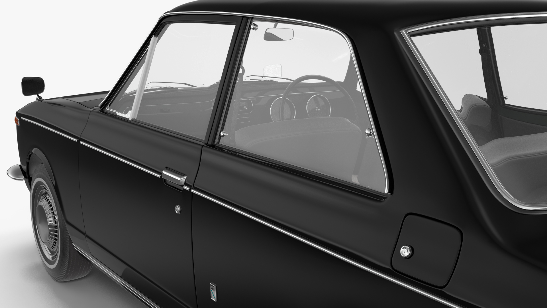 3D Japanese Classic Car Black