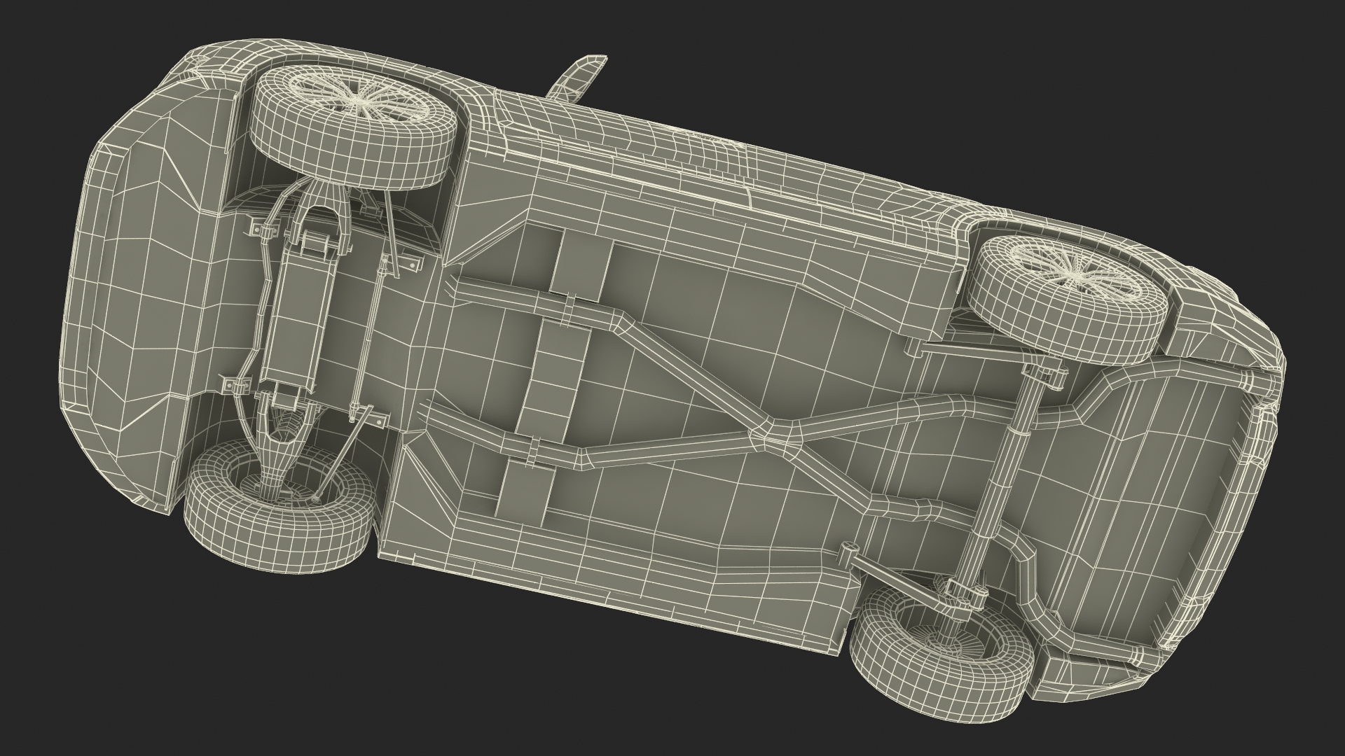3D Modern SUV Car Blue Rigged