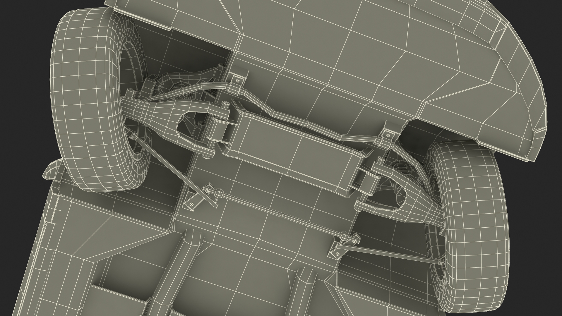 3D Modern SUV Car Blue Rigged