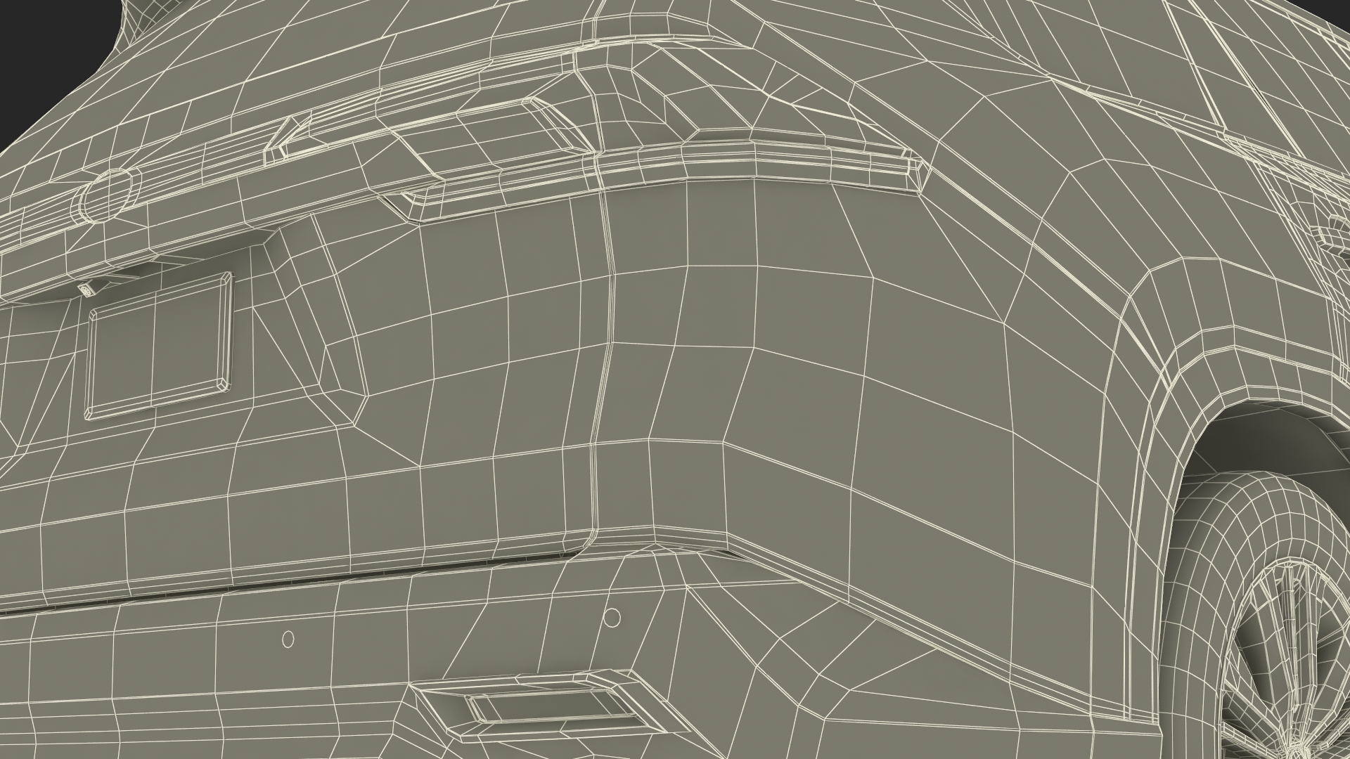 3D Modern SUV Car Blue Rigged