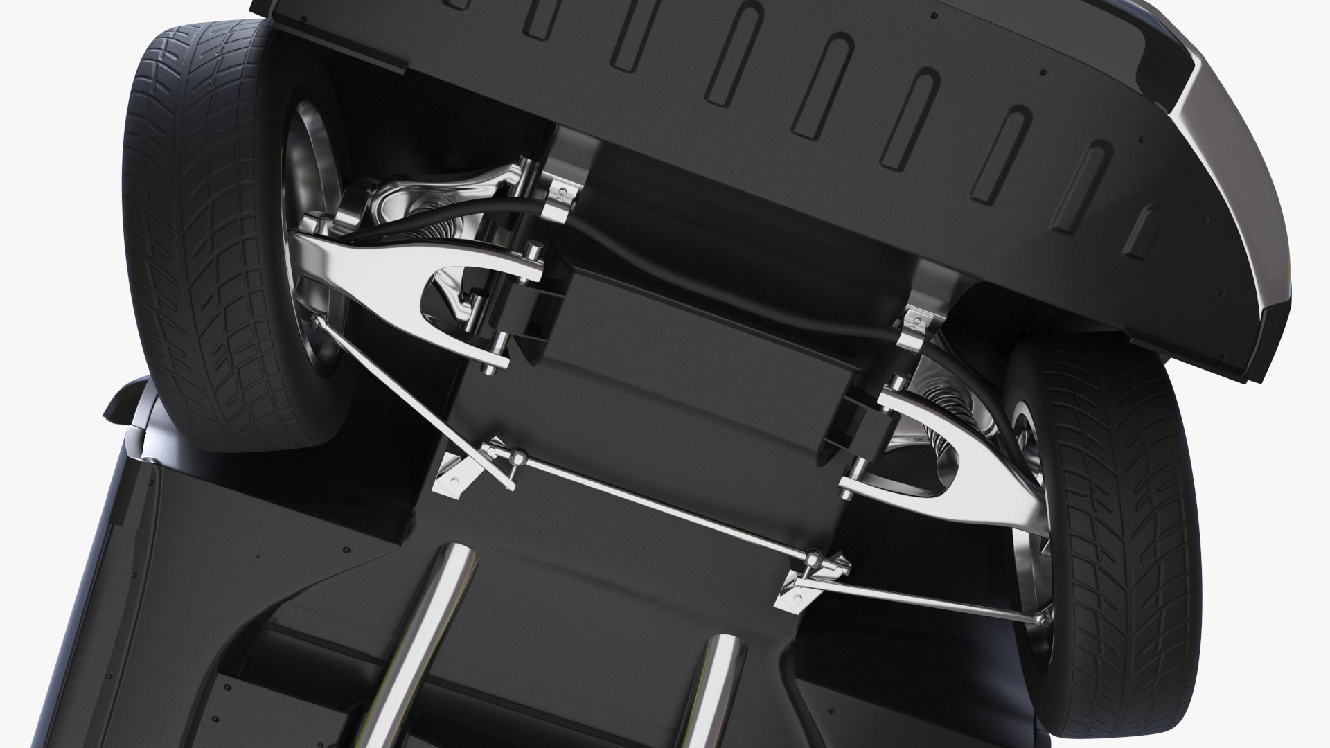 3D Modern SUV Car Blue Rigged