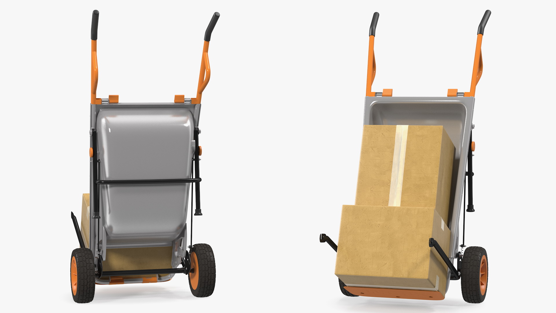 WORX Aerocart Cart with Cardboard Box 3D
