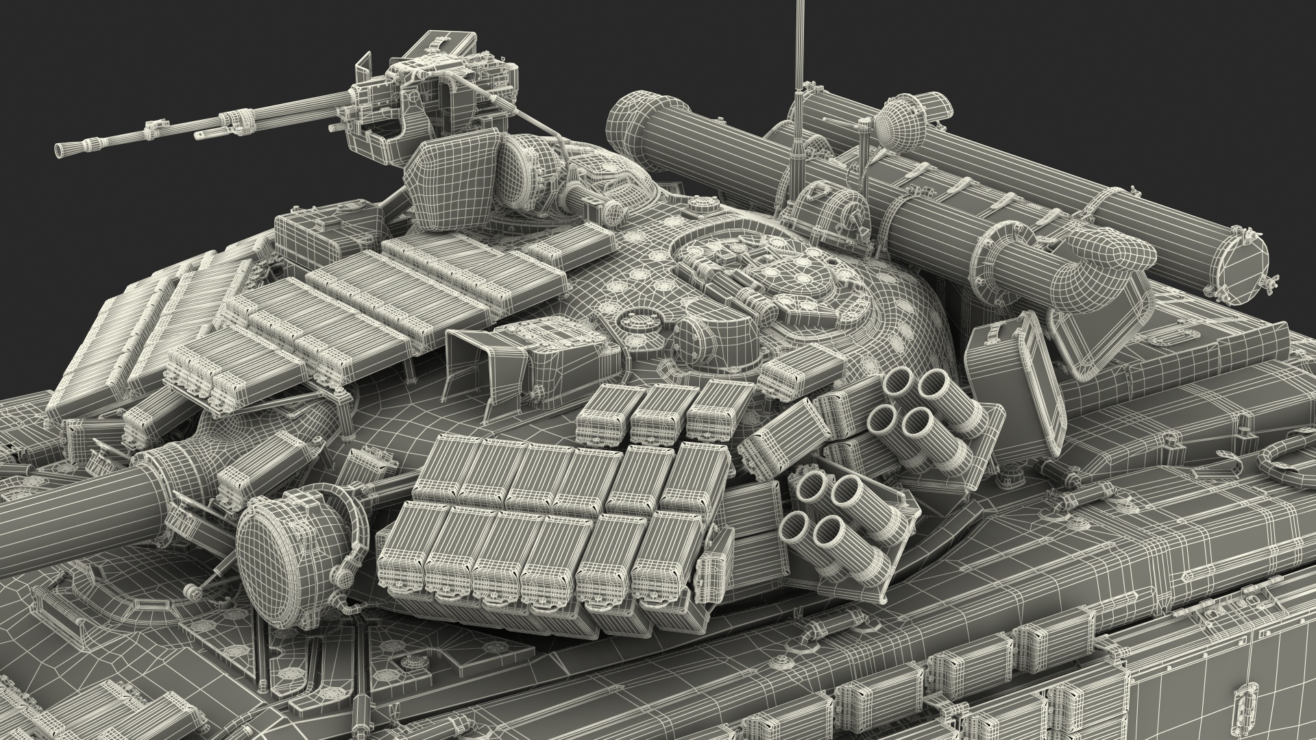 Battle Tank T-64 BV Dirty Rigged 3D