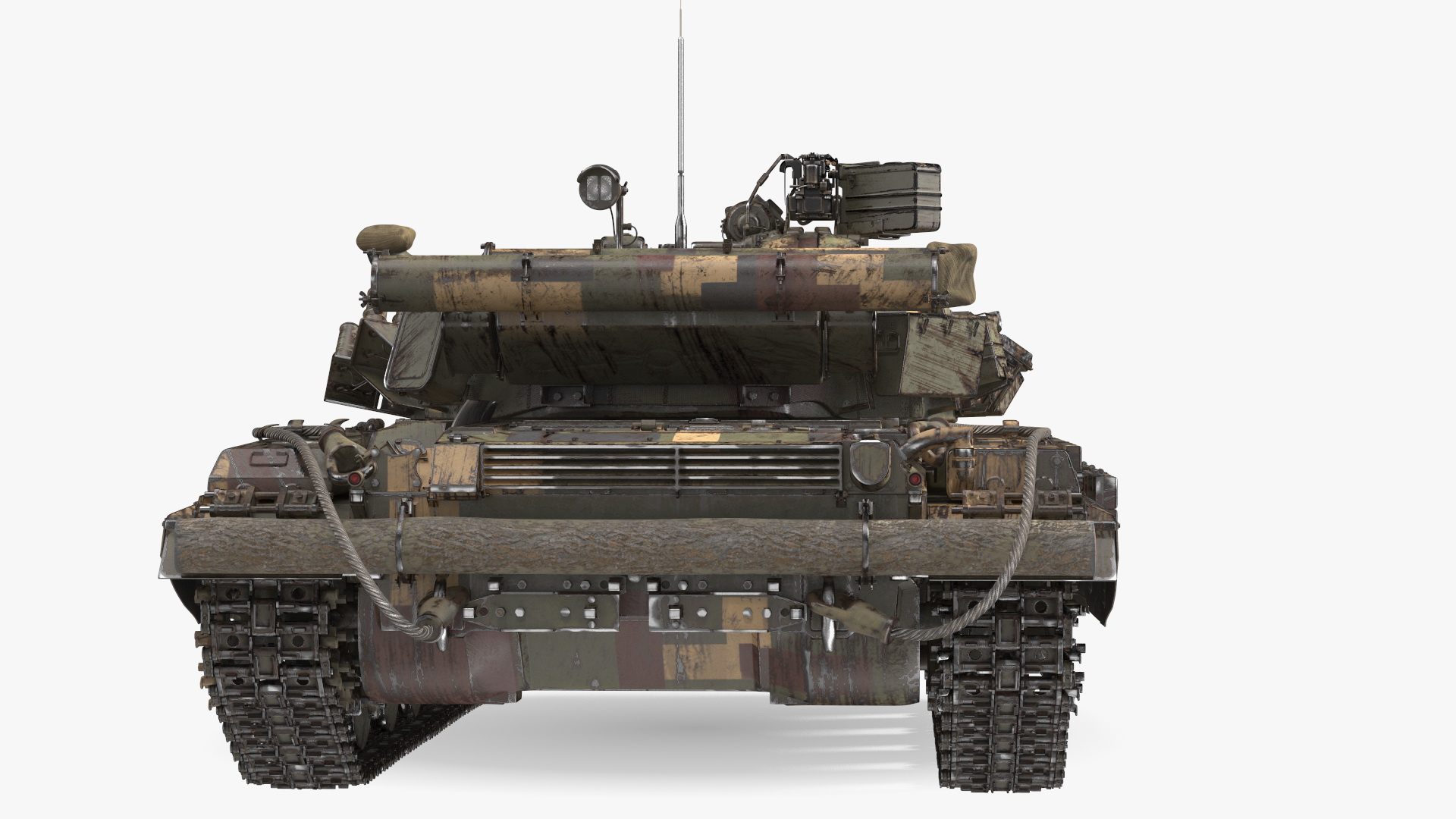 Battle Tank T-64 BV Dirty Rigged 3D
