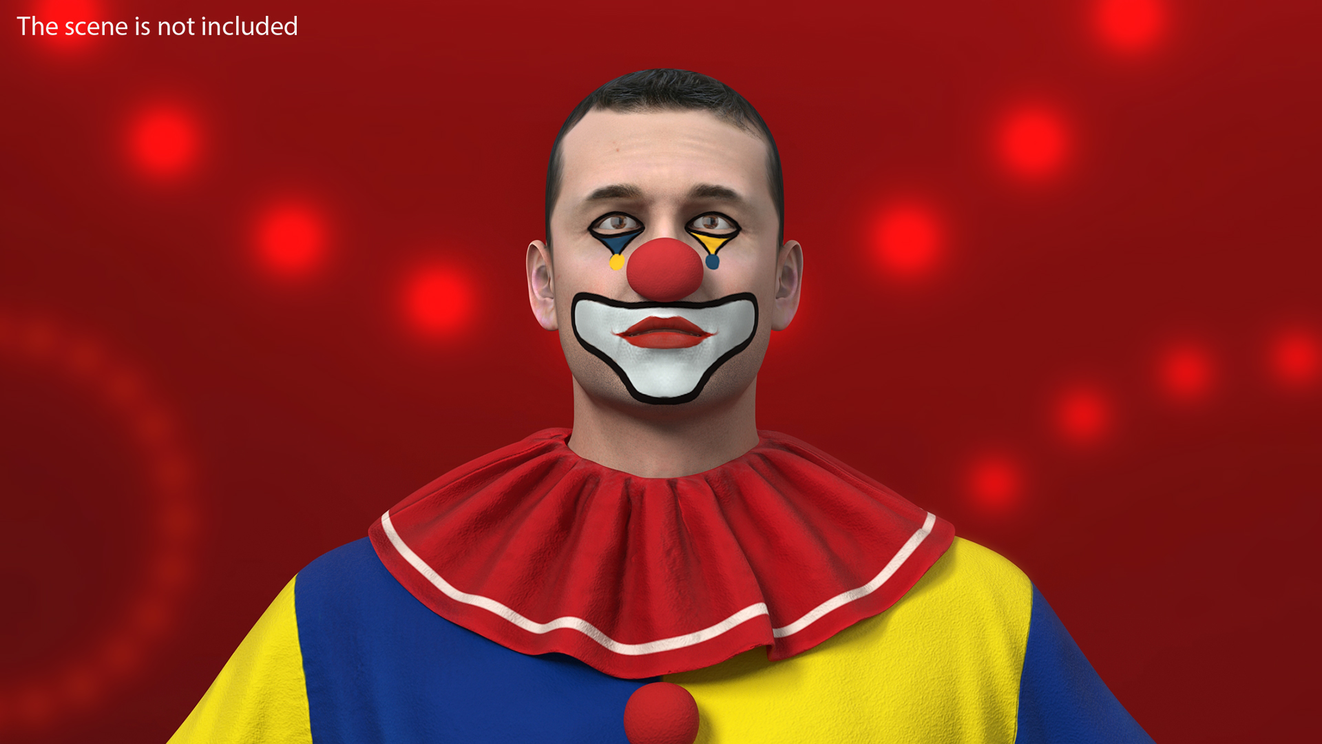 Clown Head Makeup 3D