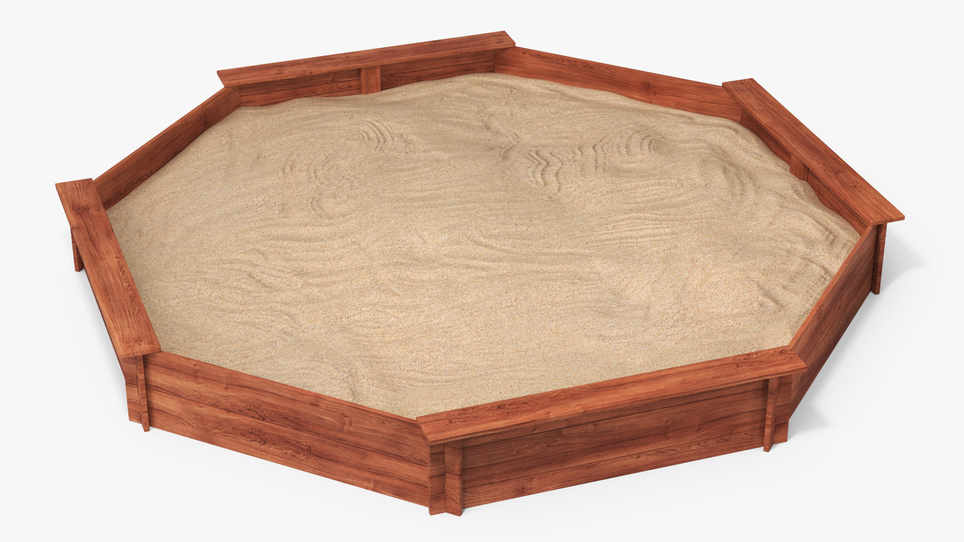 Small Child Playing in a Sandbox 3D
