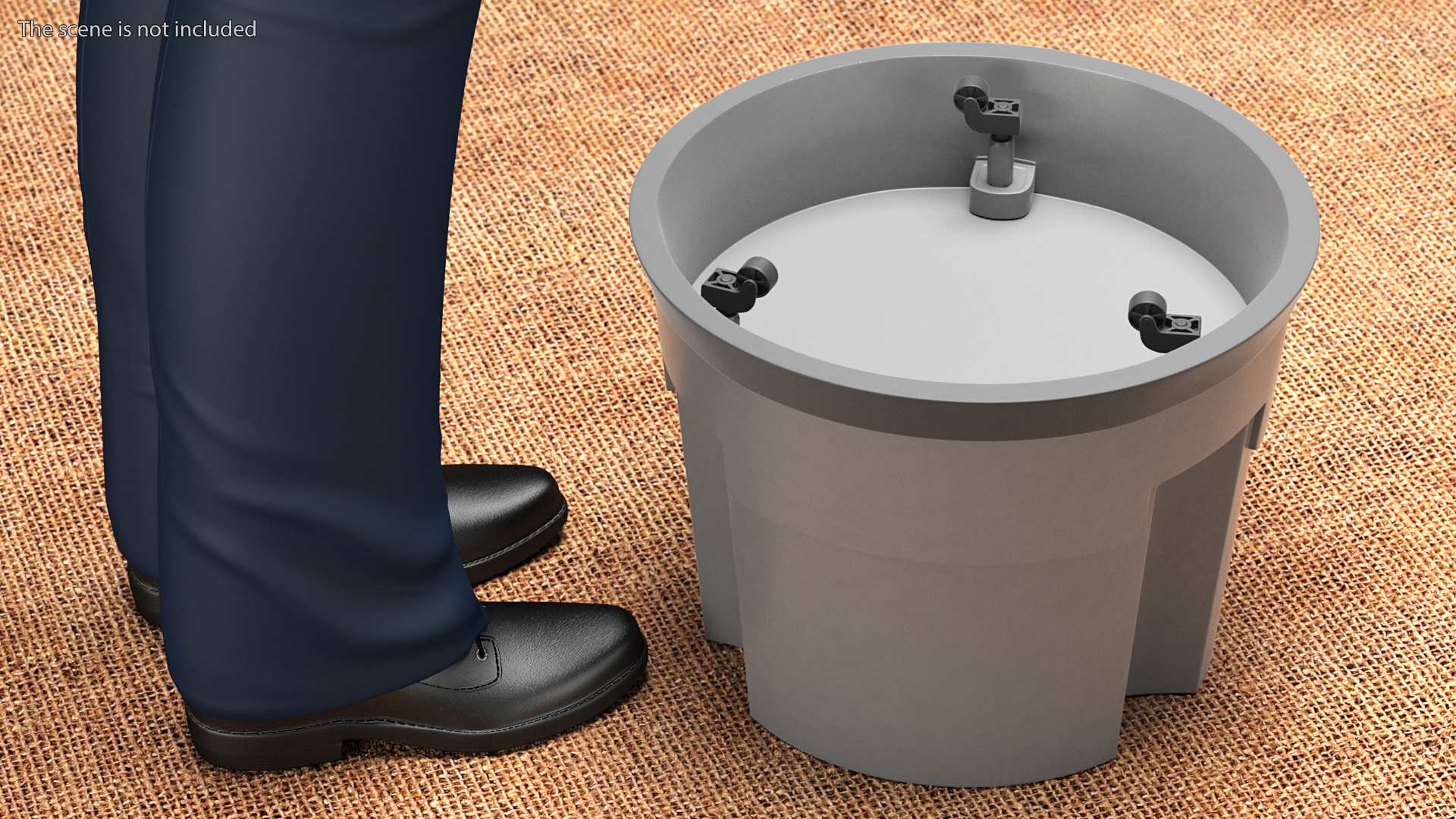 3D model Kick Stool Grey