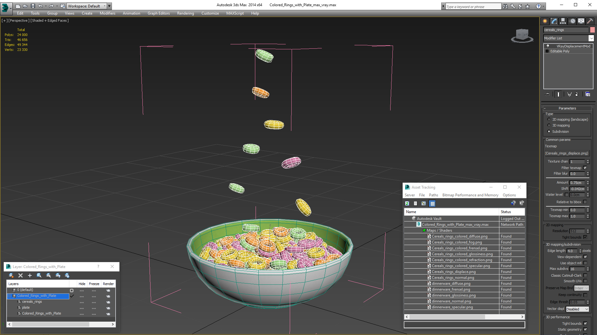 Colored Rings with Plate 3D model