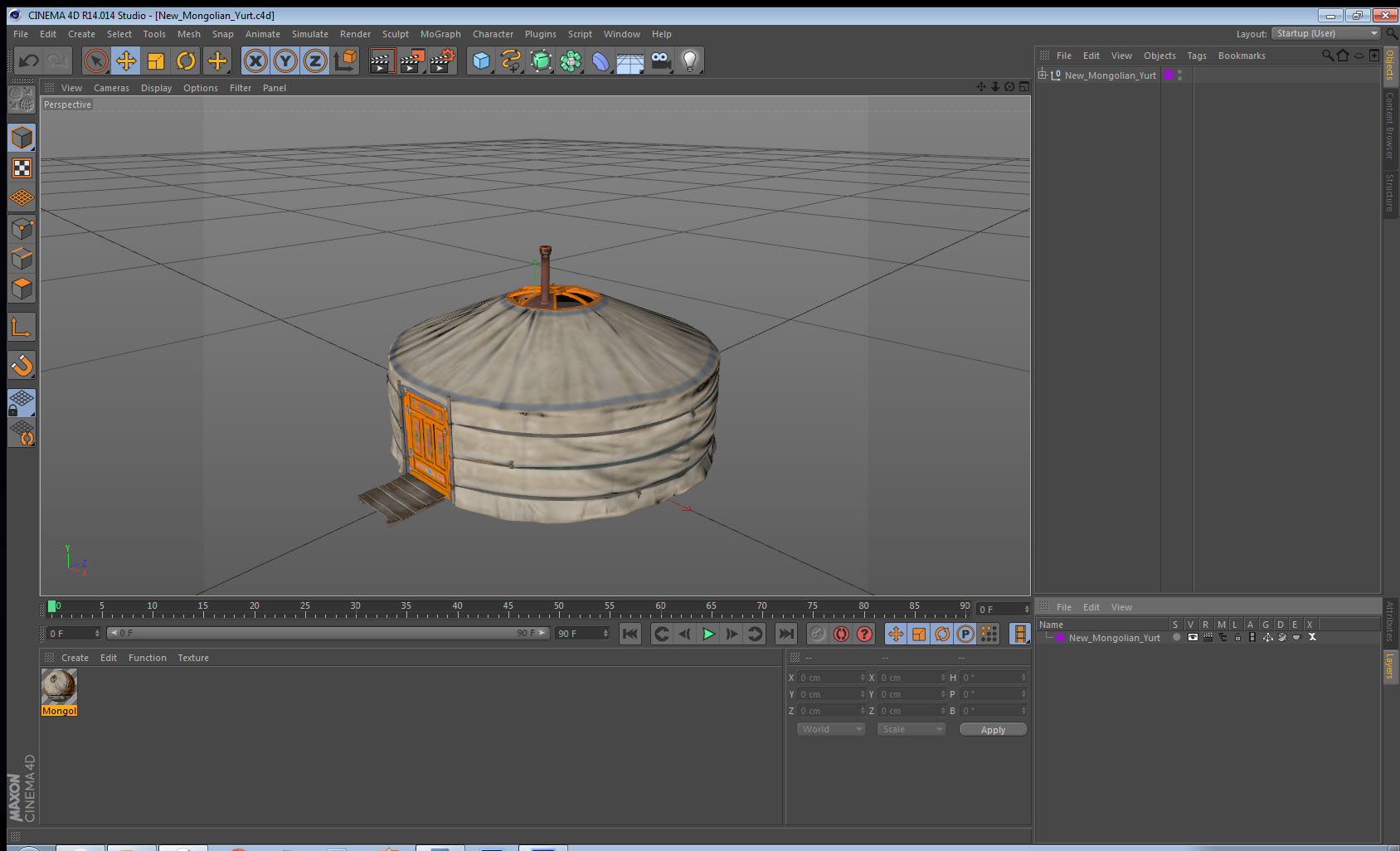 3D New Mongolian Yurt model