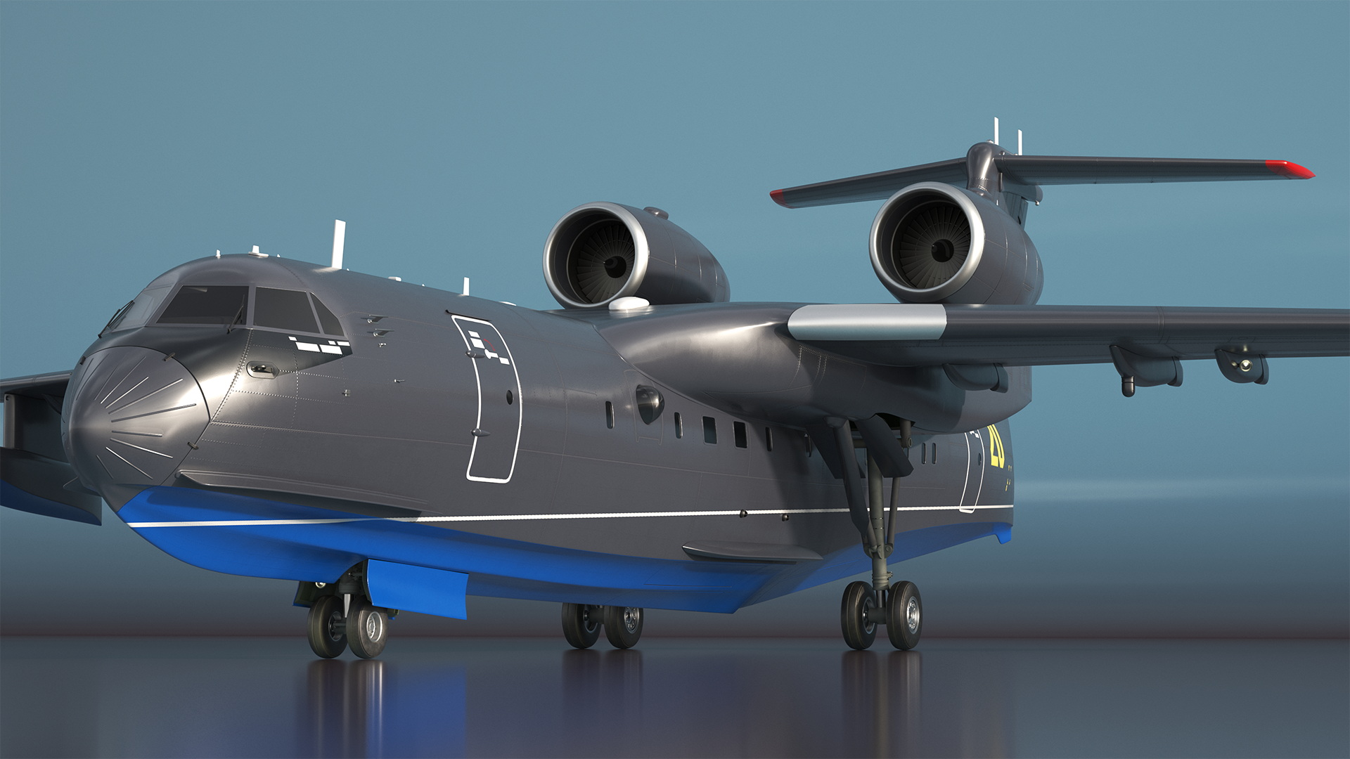 Be 200 Amphibious Aircraft Rigged for Maya 3D