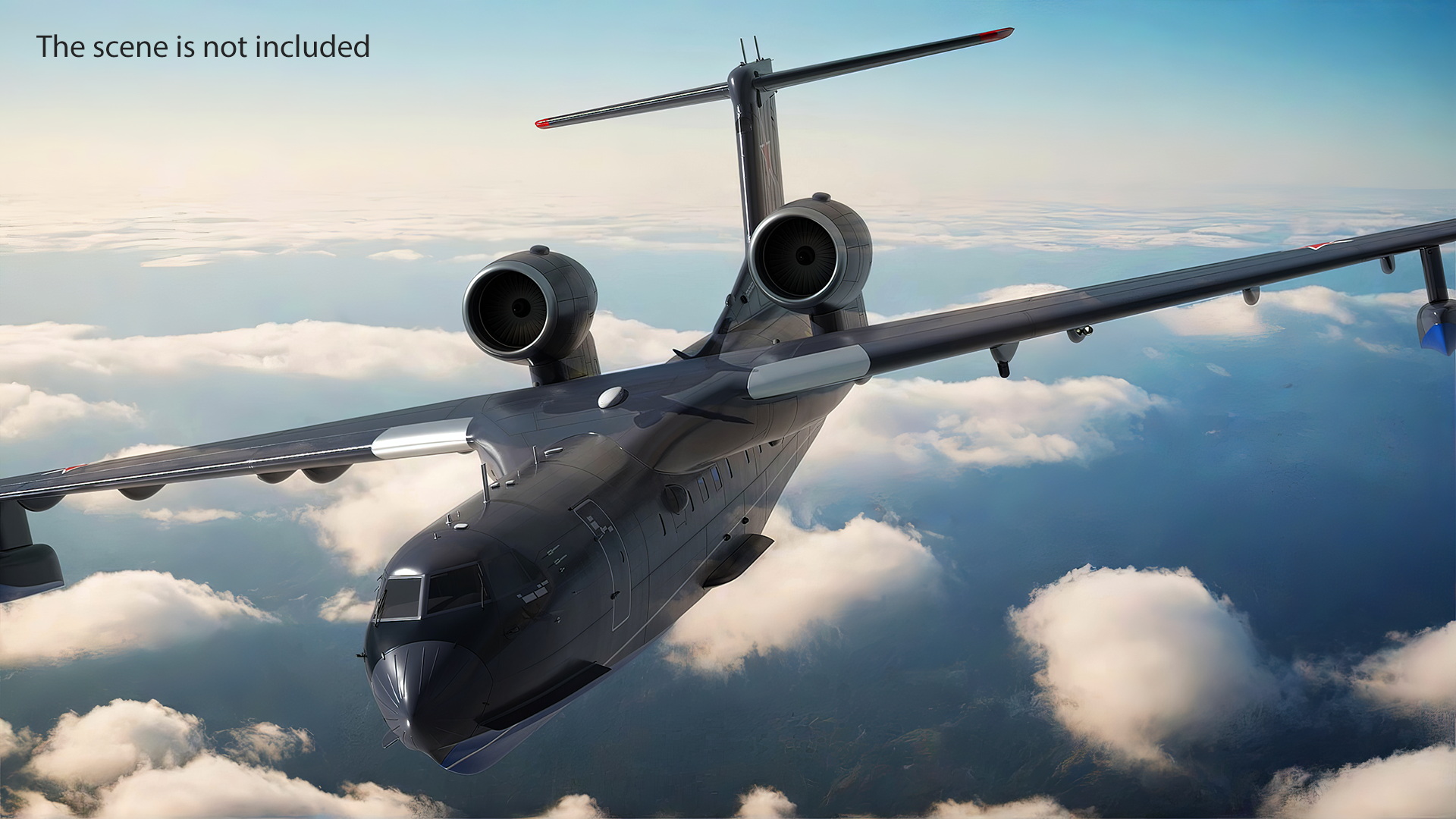 Be 200 Amphibious Aircraft Rigged for Maya 3D