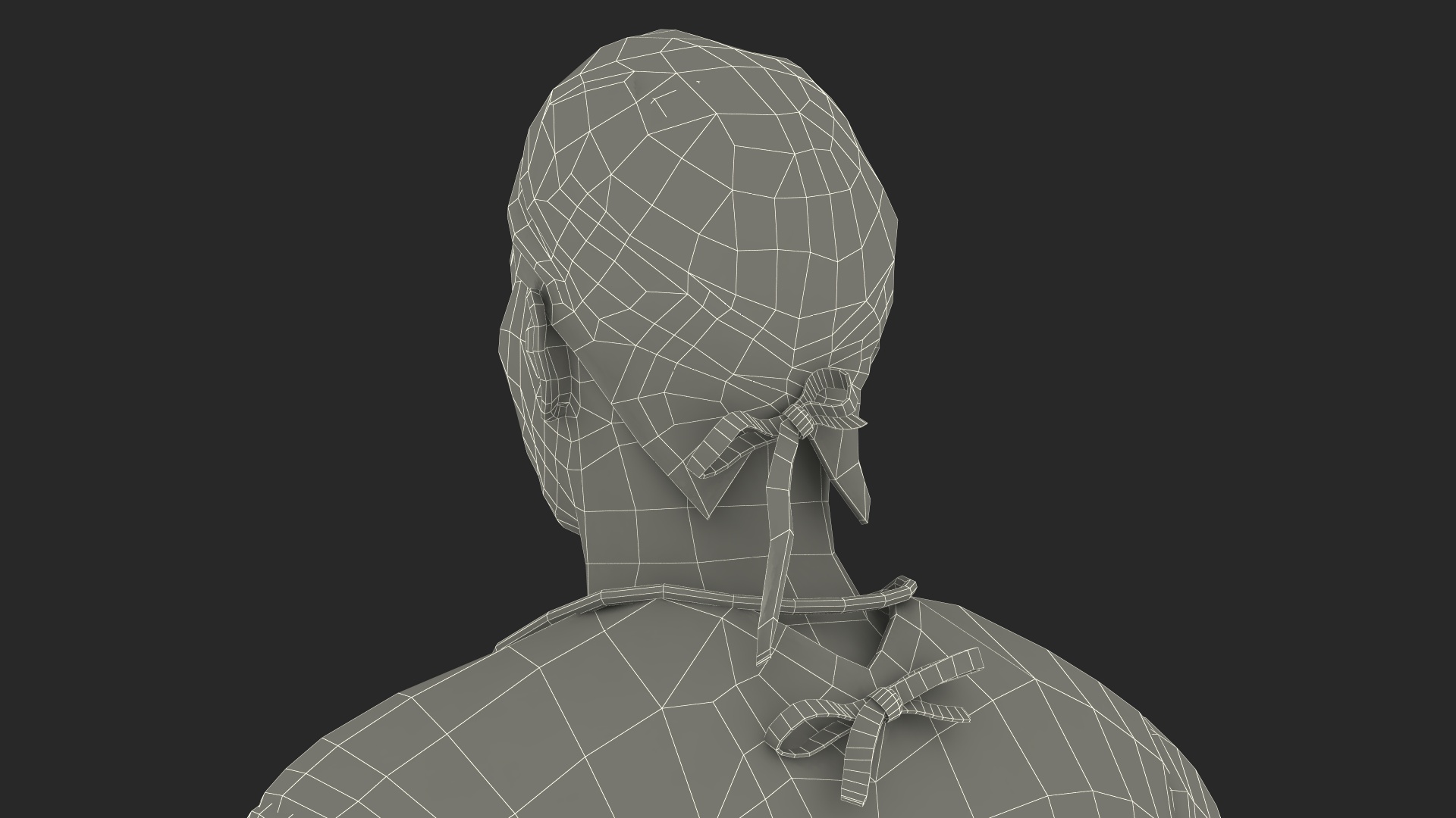 3D model African Black Male Doctor Blood Stained Rigged for Maya