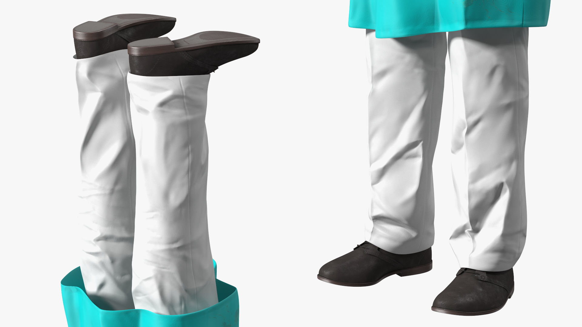 3D model African Black Male Doctor Blood Stained Rigged for Maya