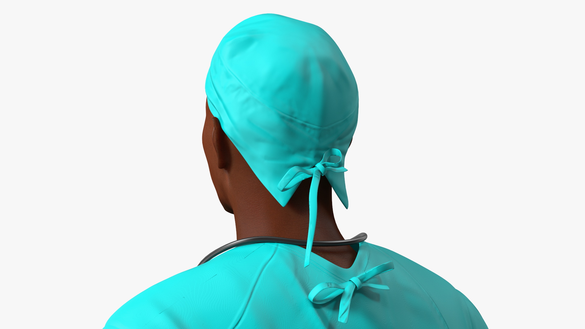 3D model African Black Male Doctor Blood Stained Rigged for Maya