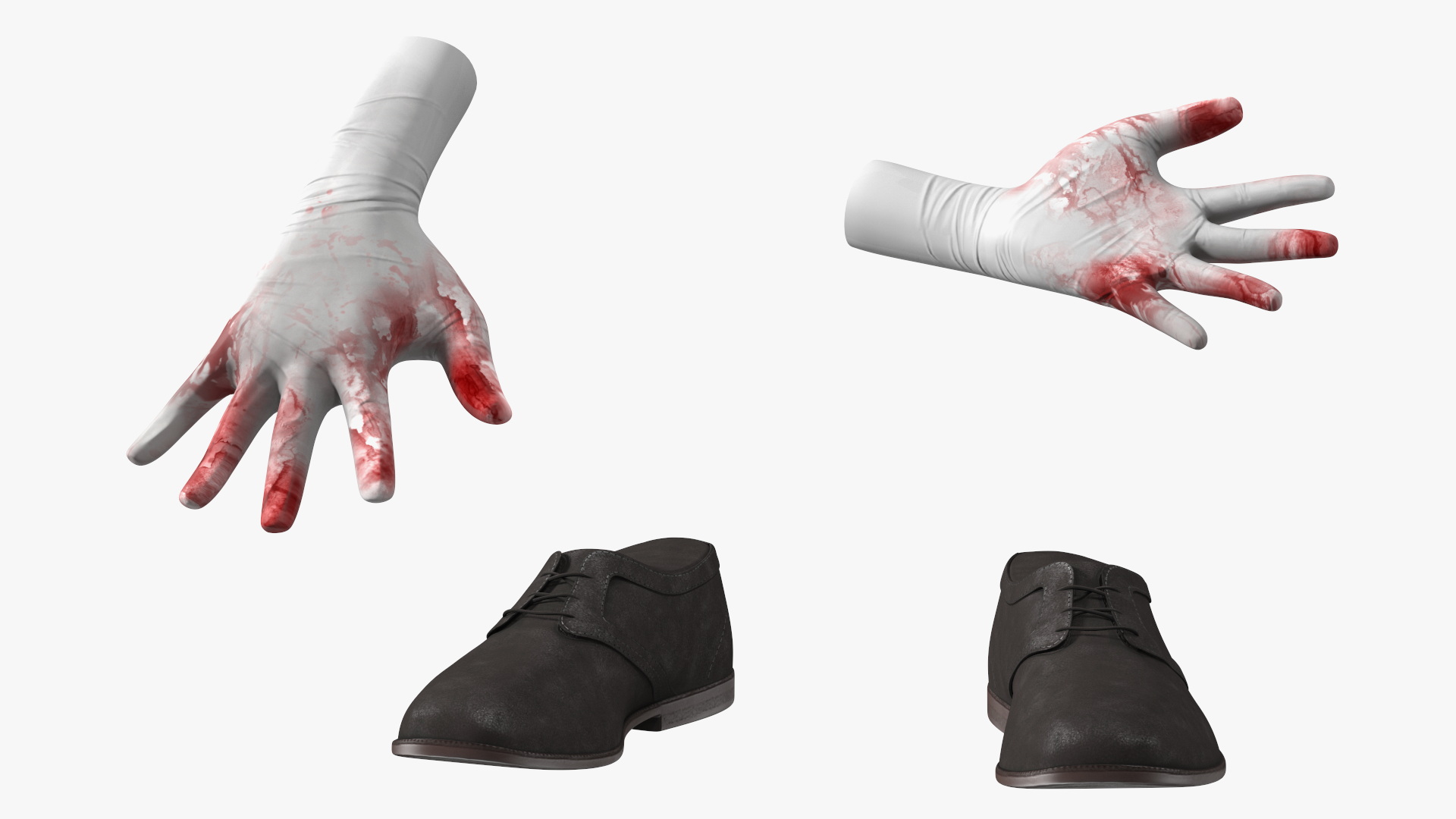 3D model African Black Male Doctor Blood Stained Rigged for Maya
