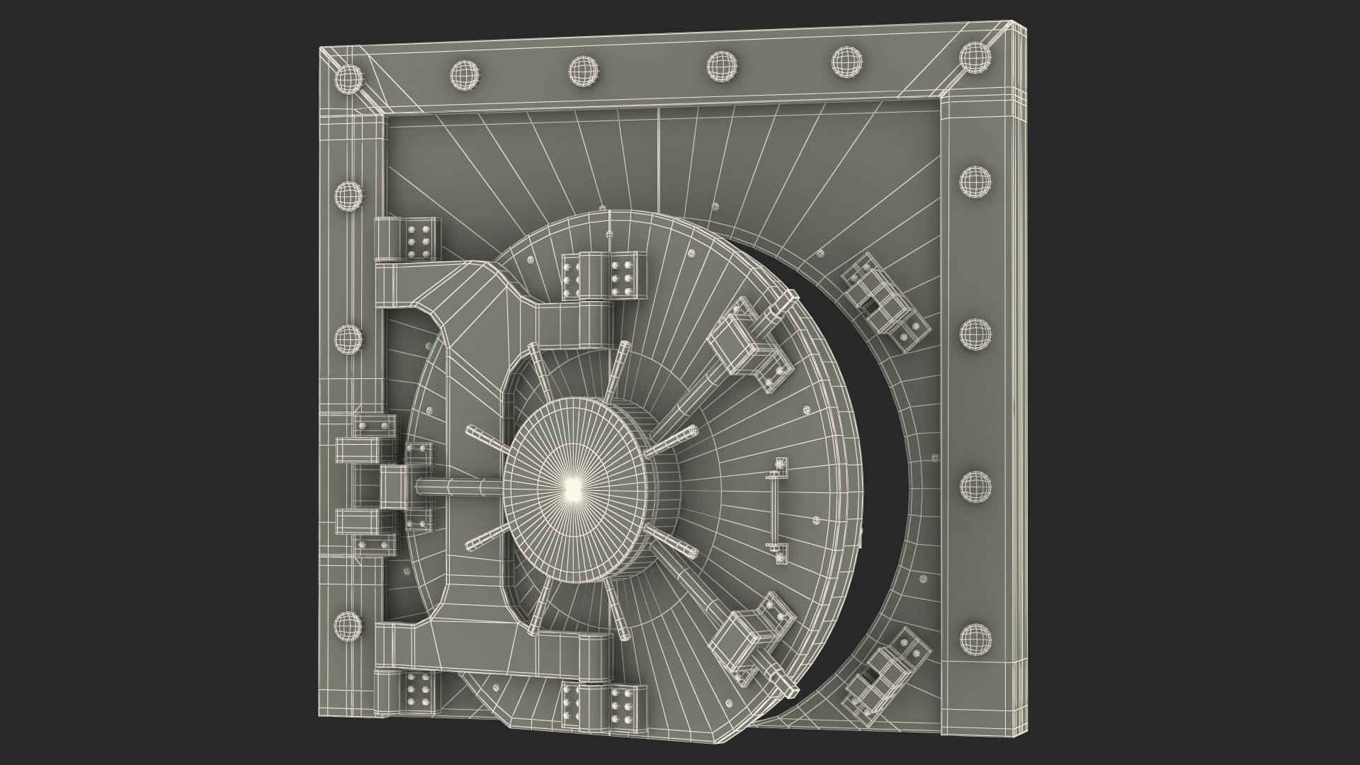 3D Round Bank Vault Door