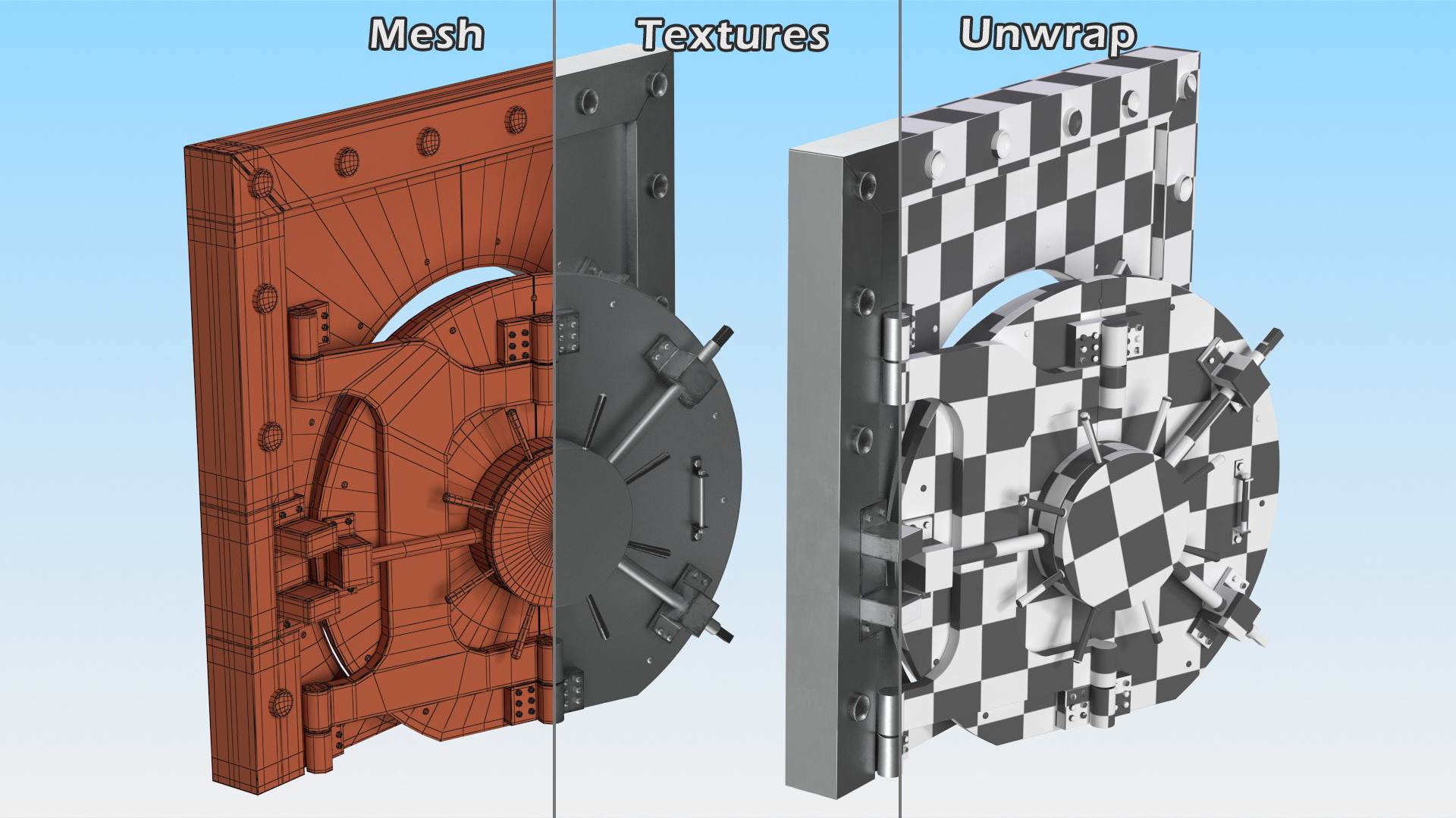 3D Round Bank Vault Door