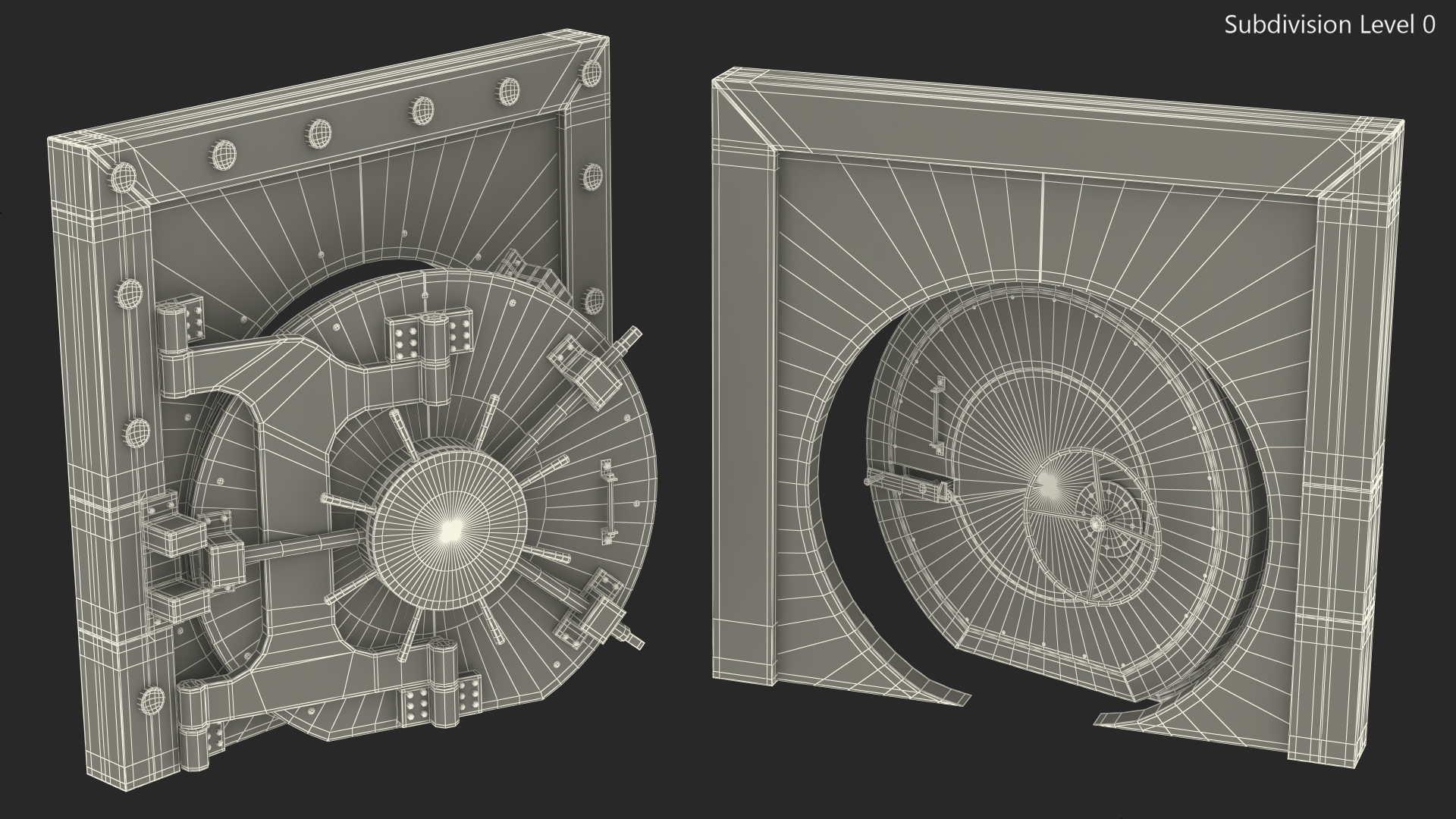 3D Round Bank Vault Door