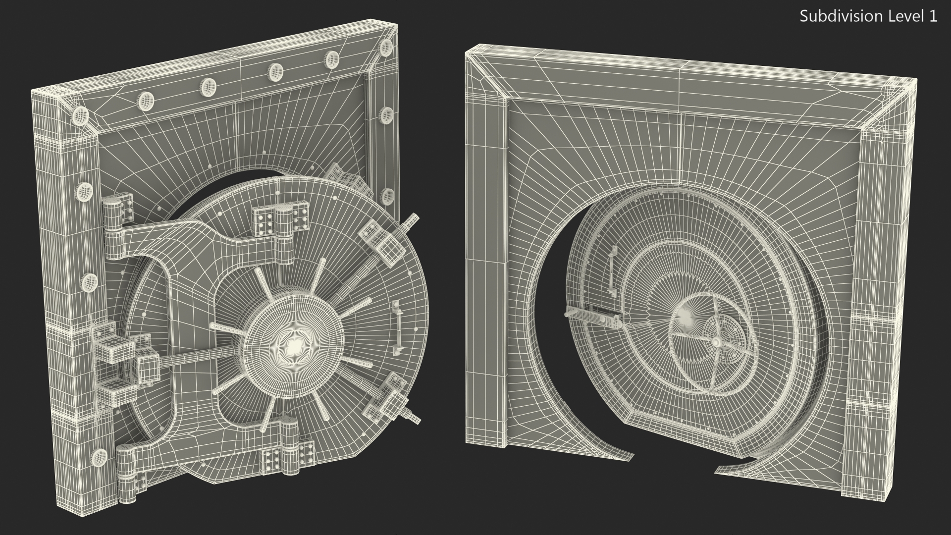3D Round Bank Vault Door